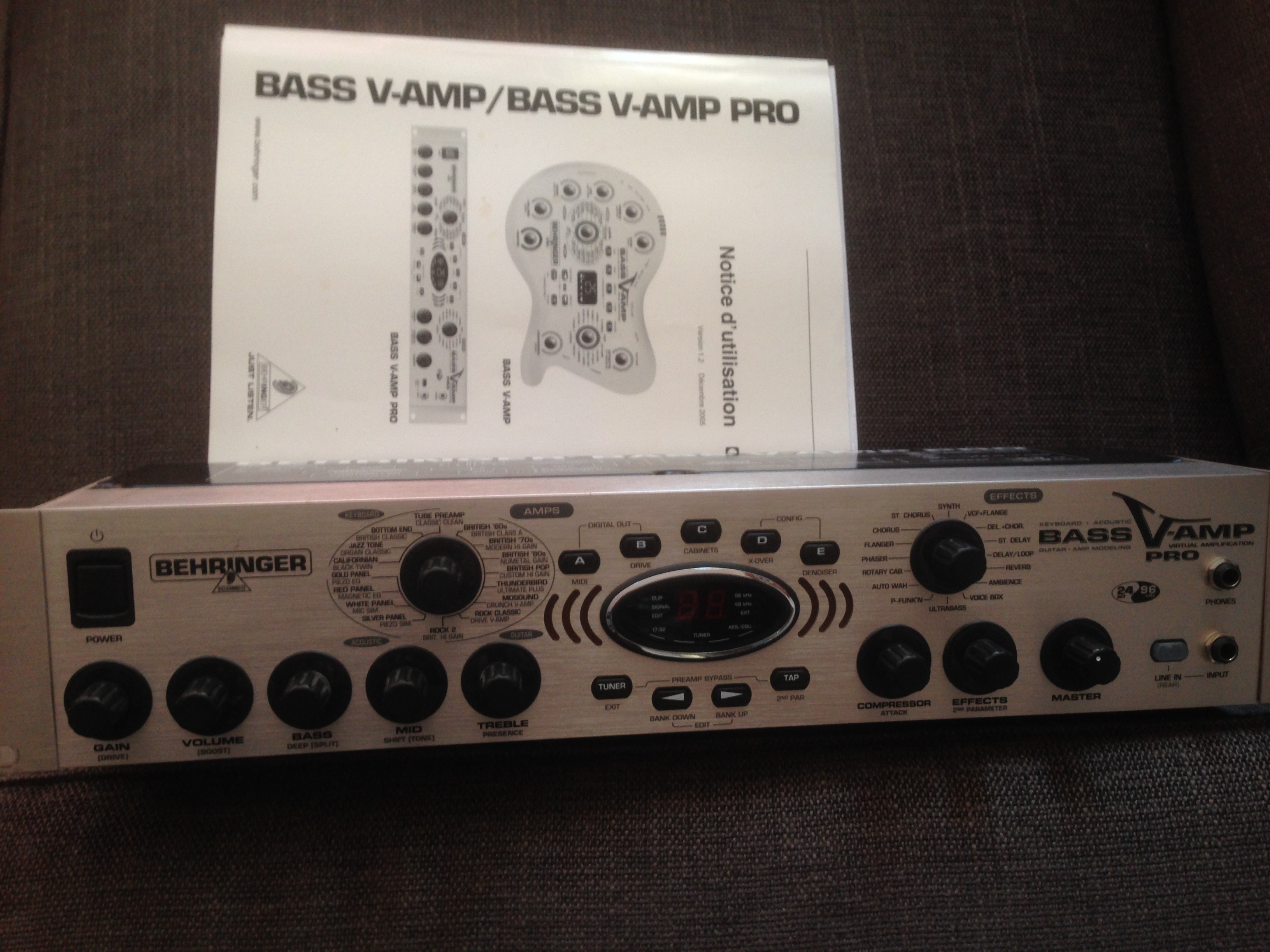 BASS VAMP PRO Behringer Bass VAmp Pro Audiofanzine