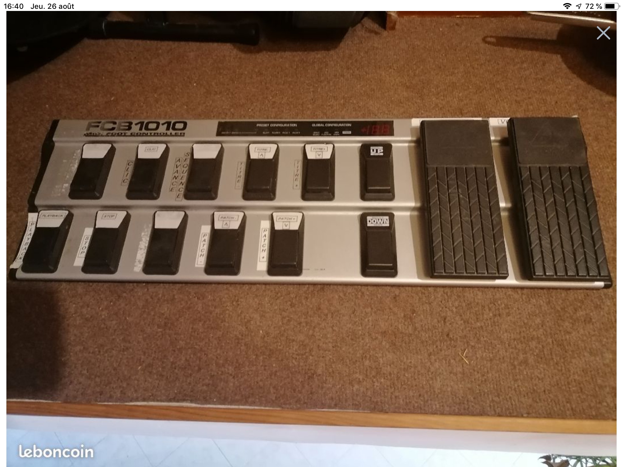 FCB1010 Midi Foot Controller Behringer Audiofanzine