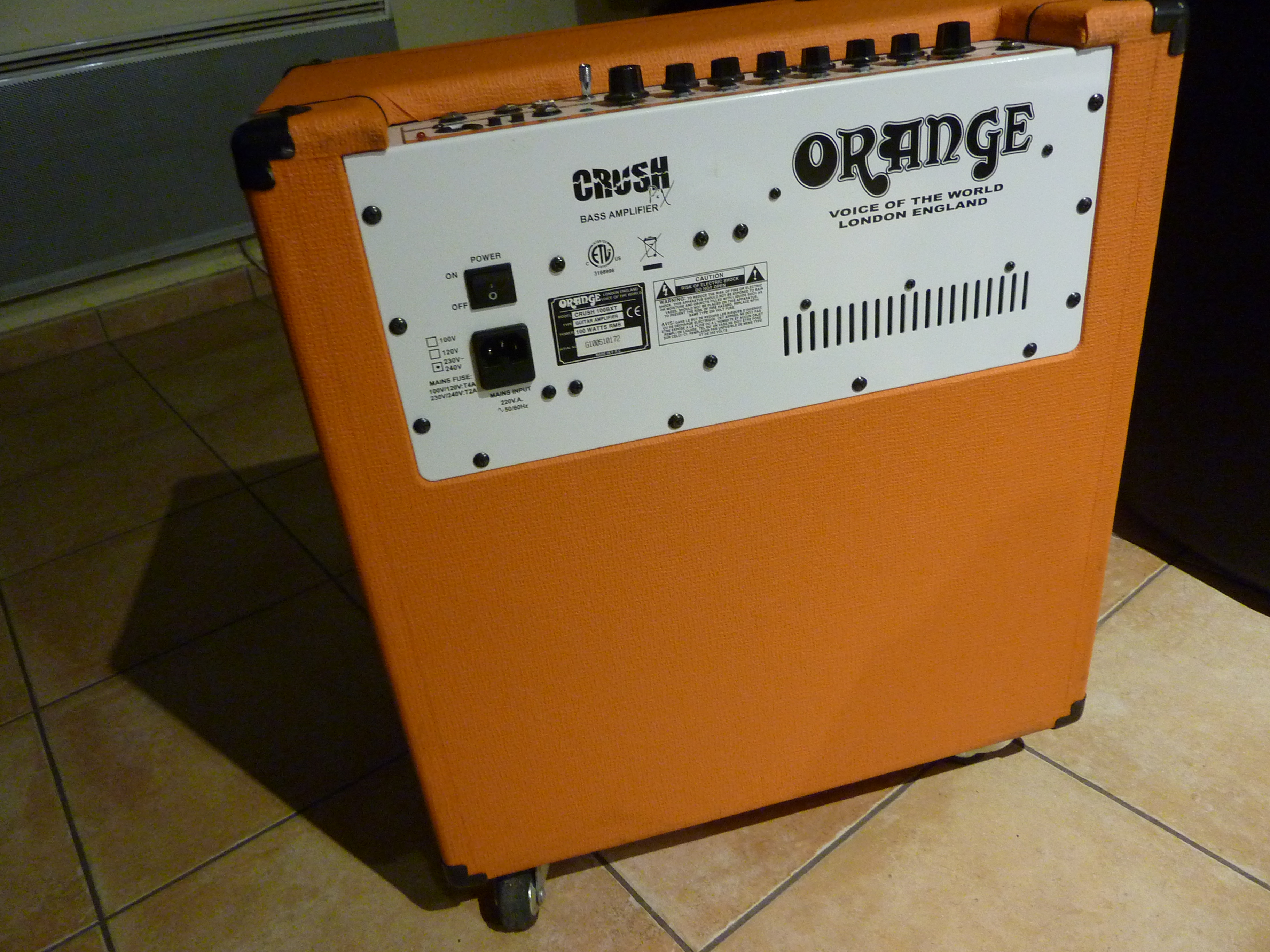 CRUSH 100BXT Orange Crush 100BXT Audiofanzine