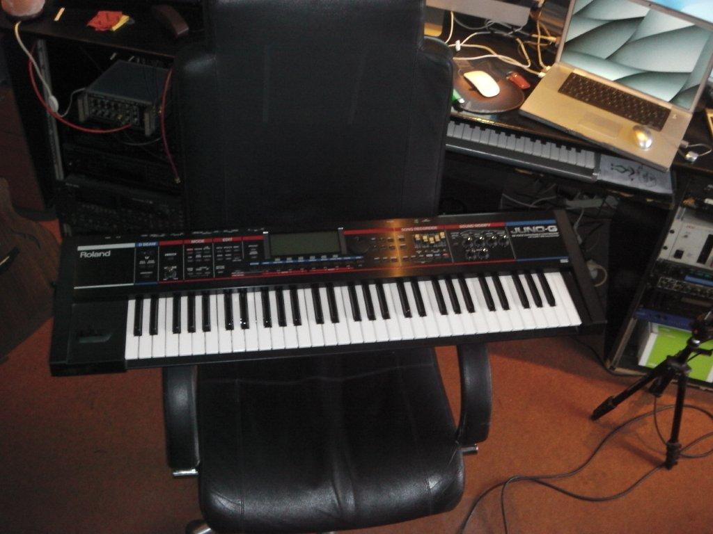 Roland JUNO-G 液晶不良 音出ます ペダル付 電源コード付 - 鍵盤楽器