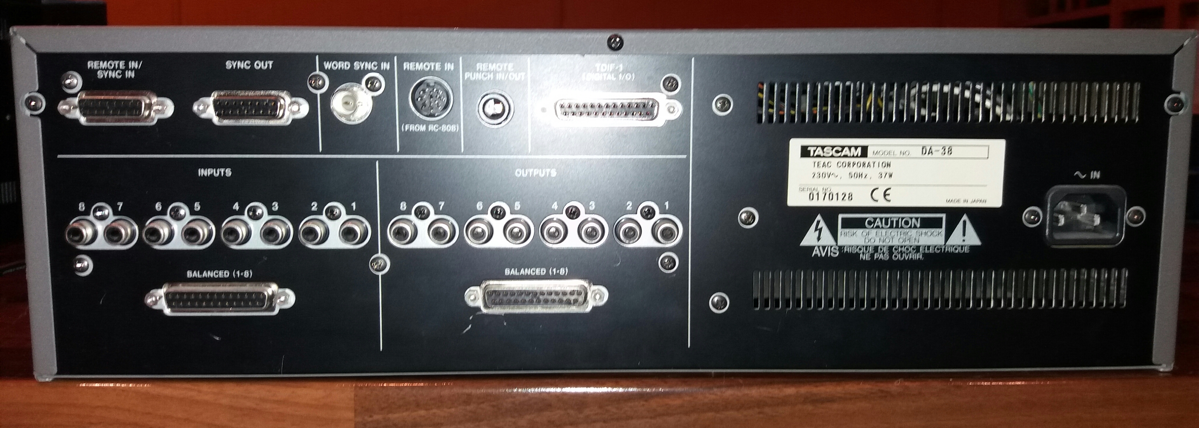 DA38 Tascam DA38 Audiofanzine