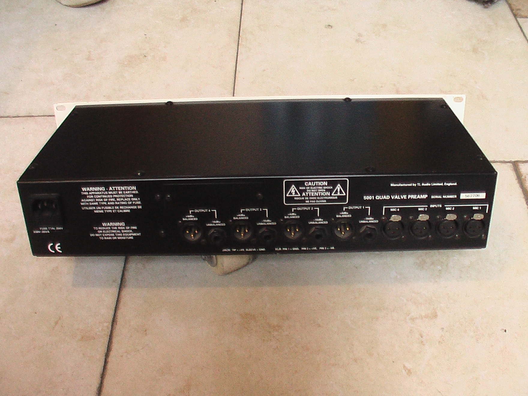 TL Audio 5001 4Channel Tube Mic Preamp image (993567) Audiofanzine