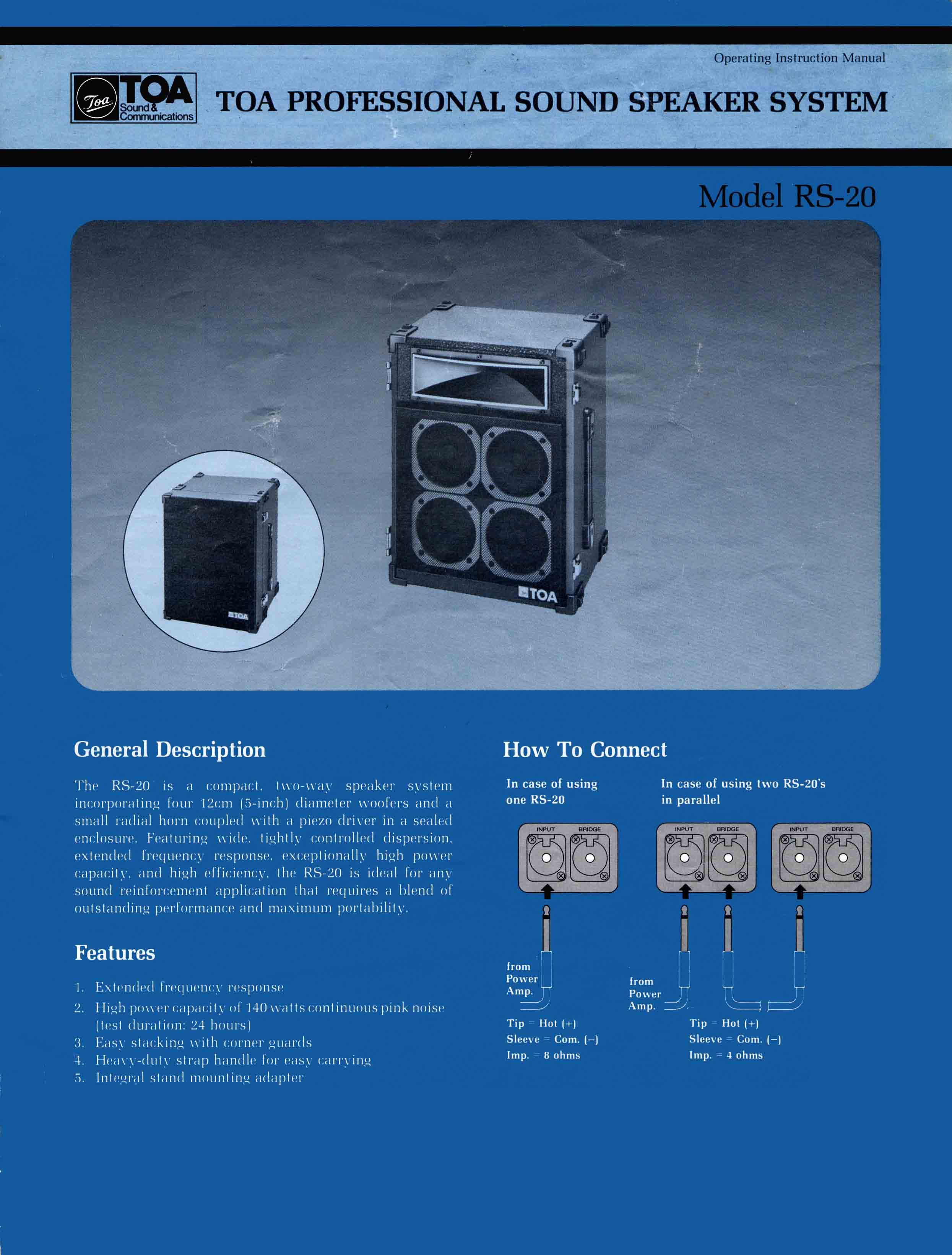 Toa RS20 image (144664) Audiofanzine