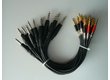 LOT DE 13 CABLES NEUTRIK - 1 Jack 6-35 stéréo / 2 Bantam ITT stéréo - Cable Neutrik 25cm