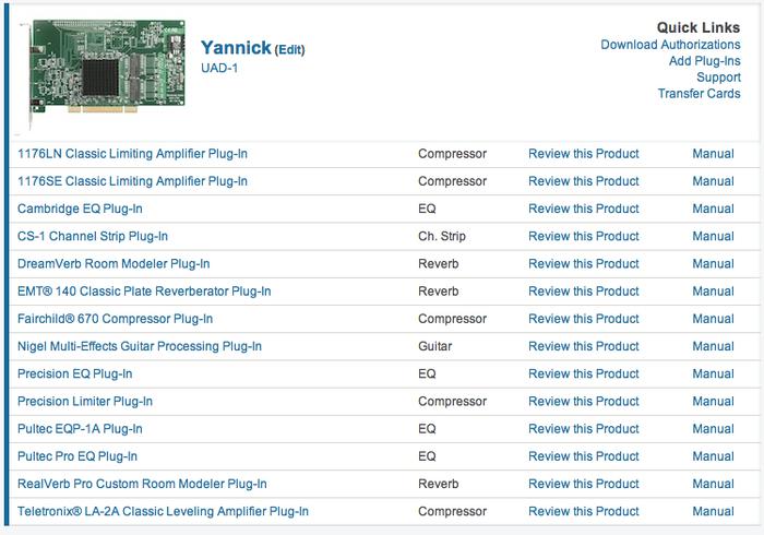 Universal Audio UAD-1 yanki images