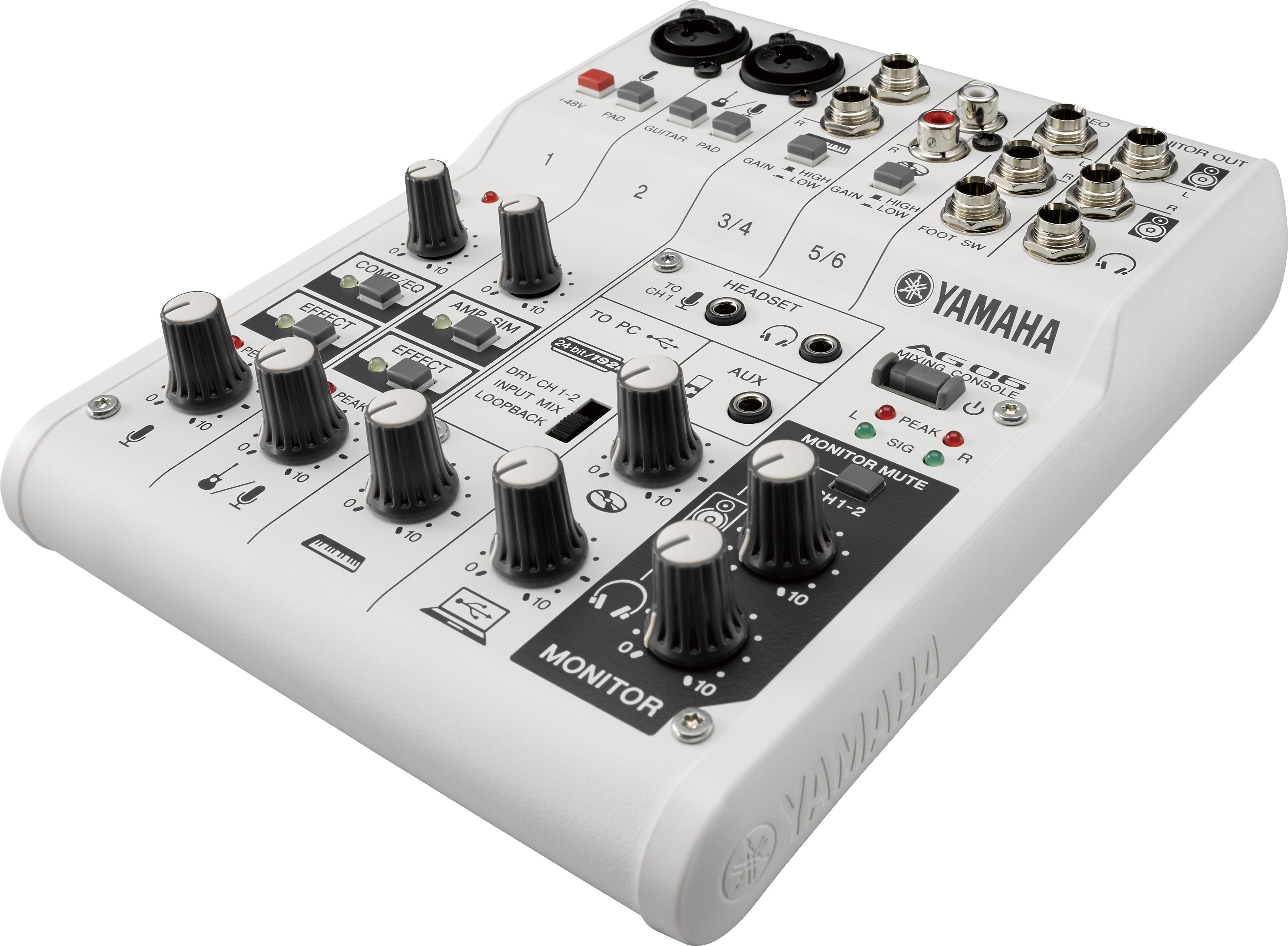 Yamaha AG03 and AG06 hybrid mixers and USB audio interfaces - Audiofanzine