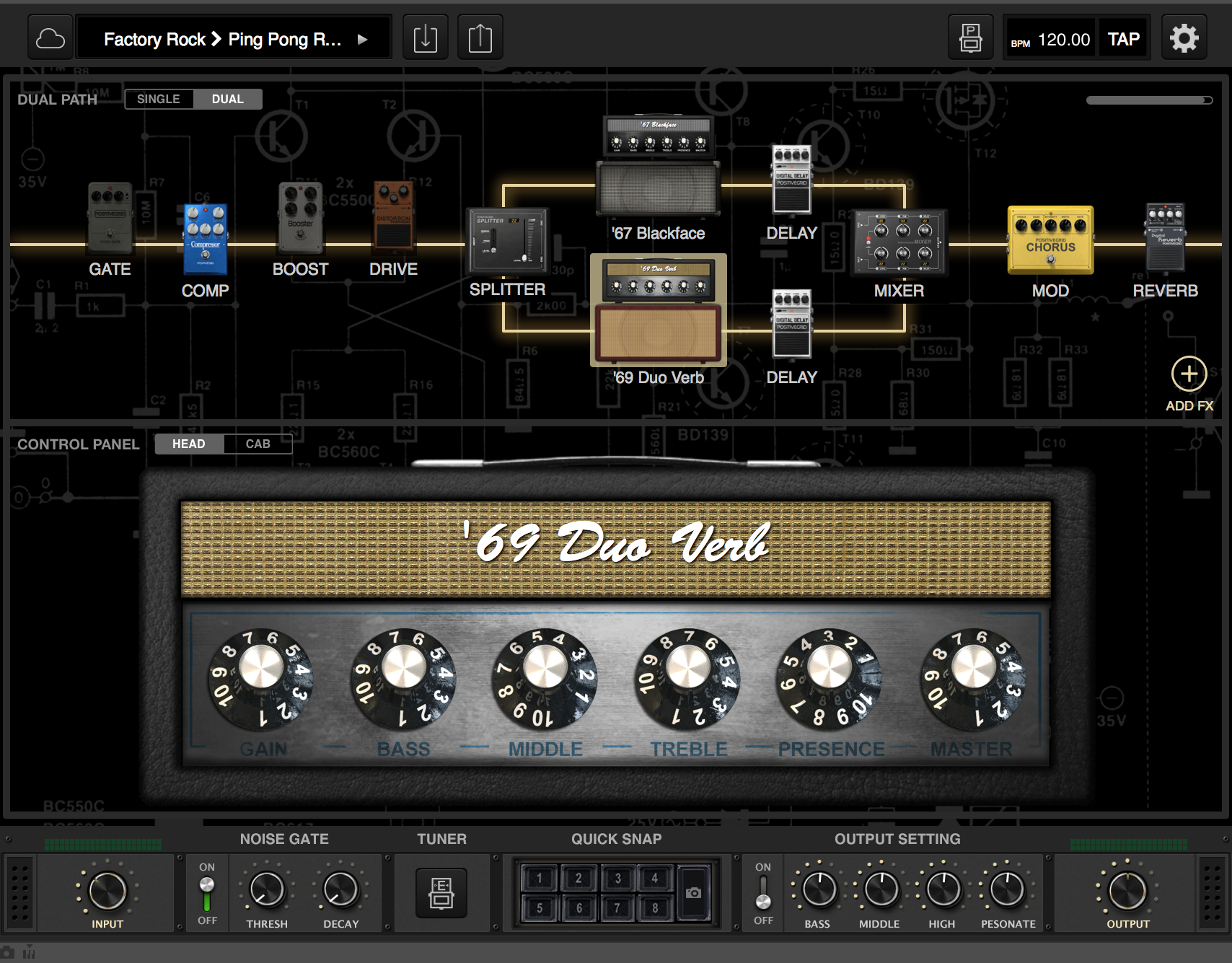 bias fx professional amp list