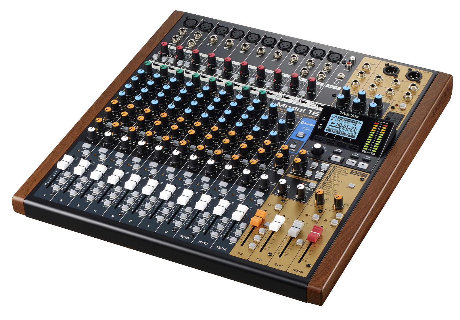 Tascam lance la console Model 16 pour le live - Audiofanzine