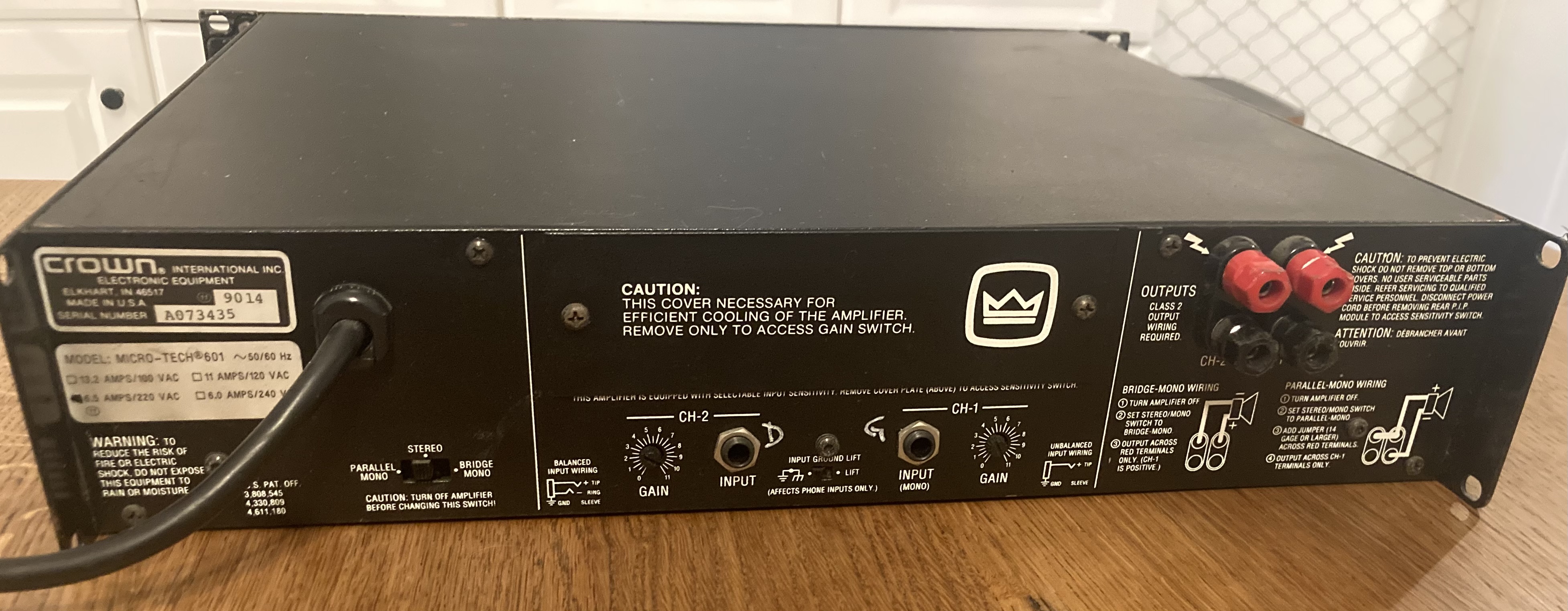 crown amcron microtech 601