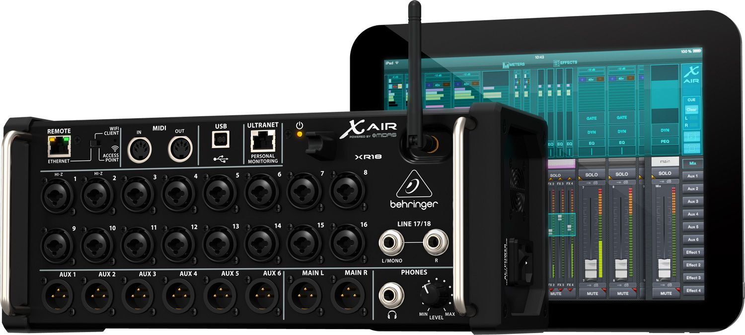 Consoles numériques contrôlables par tablette Behringer X AIR - Audiofanzine