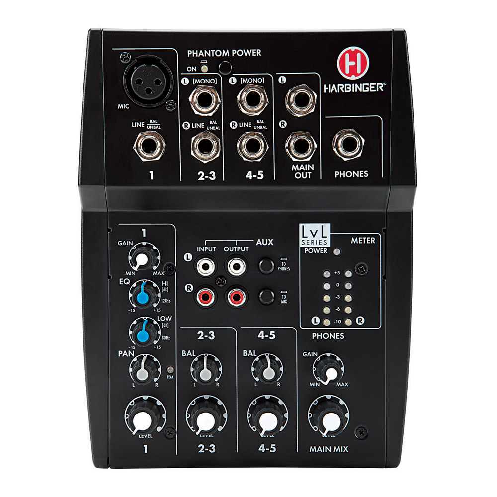 Harbinger L802 8-Channel Mixer with 2 XLR Mic Preamps Regular