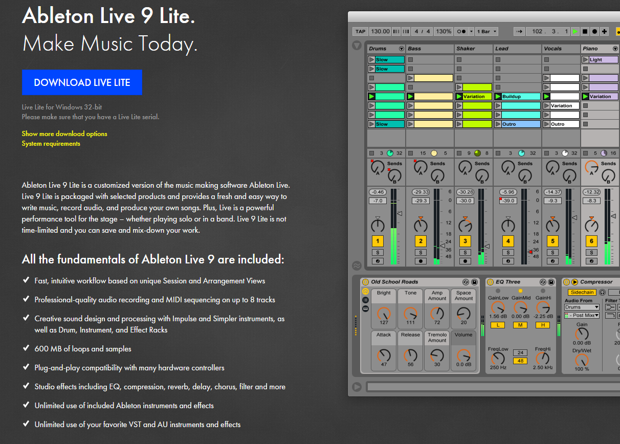 Ableton live 9 lite download