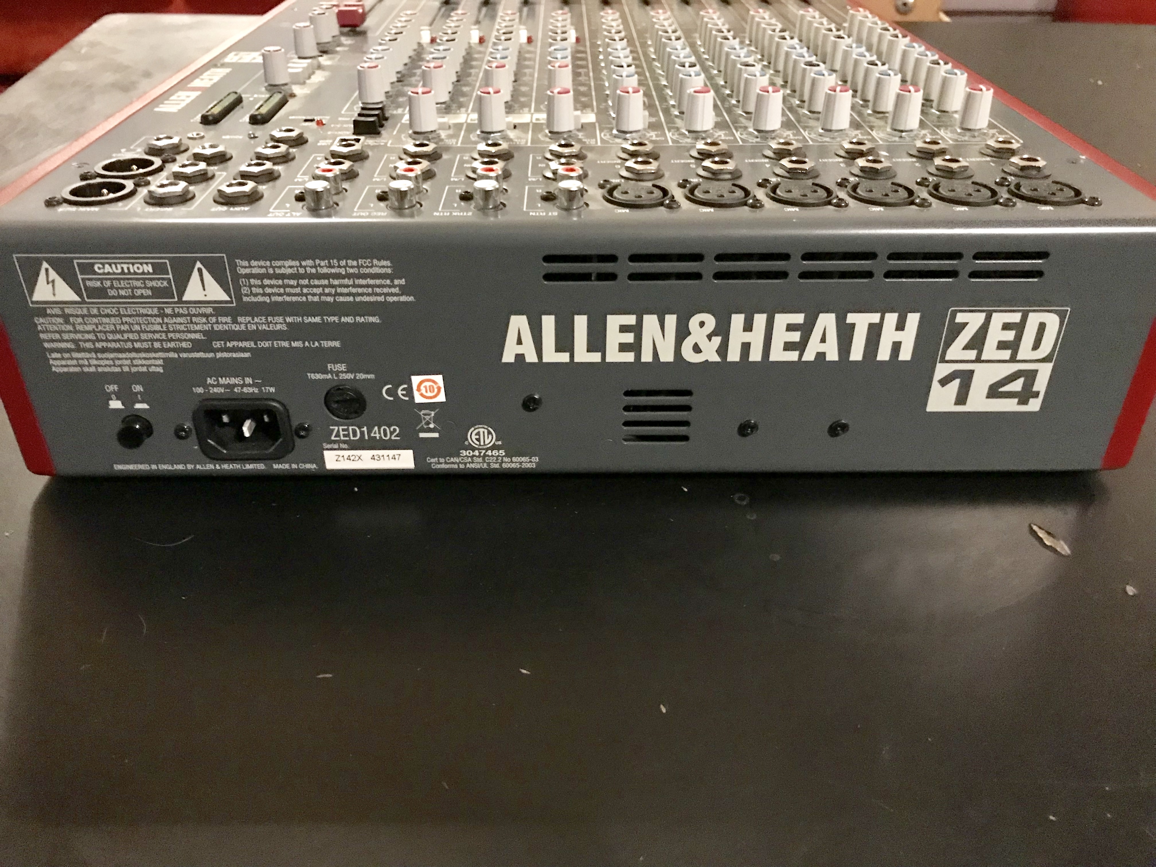 ZED14 Allen & Heath ZED14 Audiofanzine