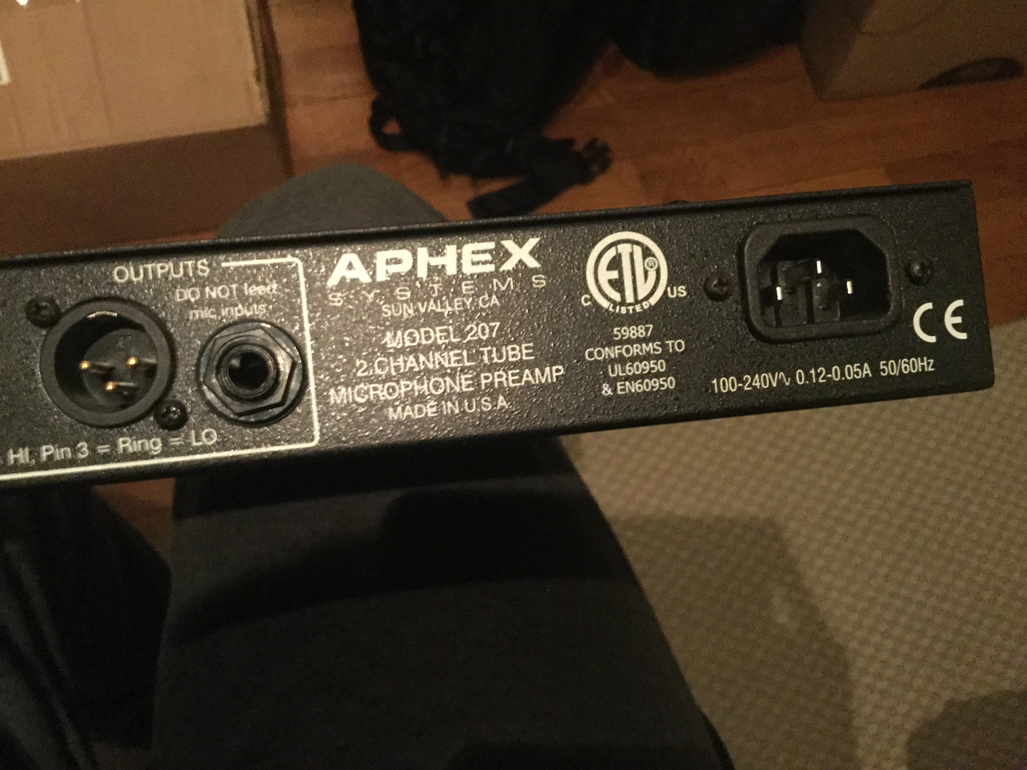 207 Two Channel Tube Mic Preamplifier Aphex Audiofanzine