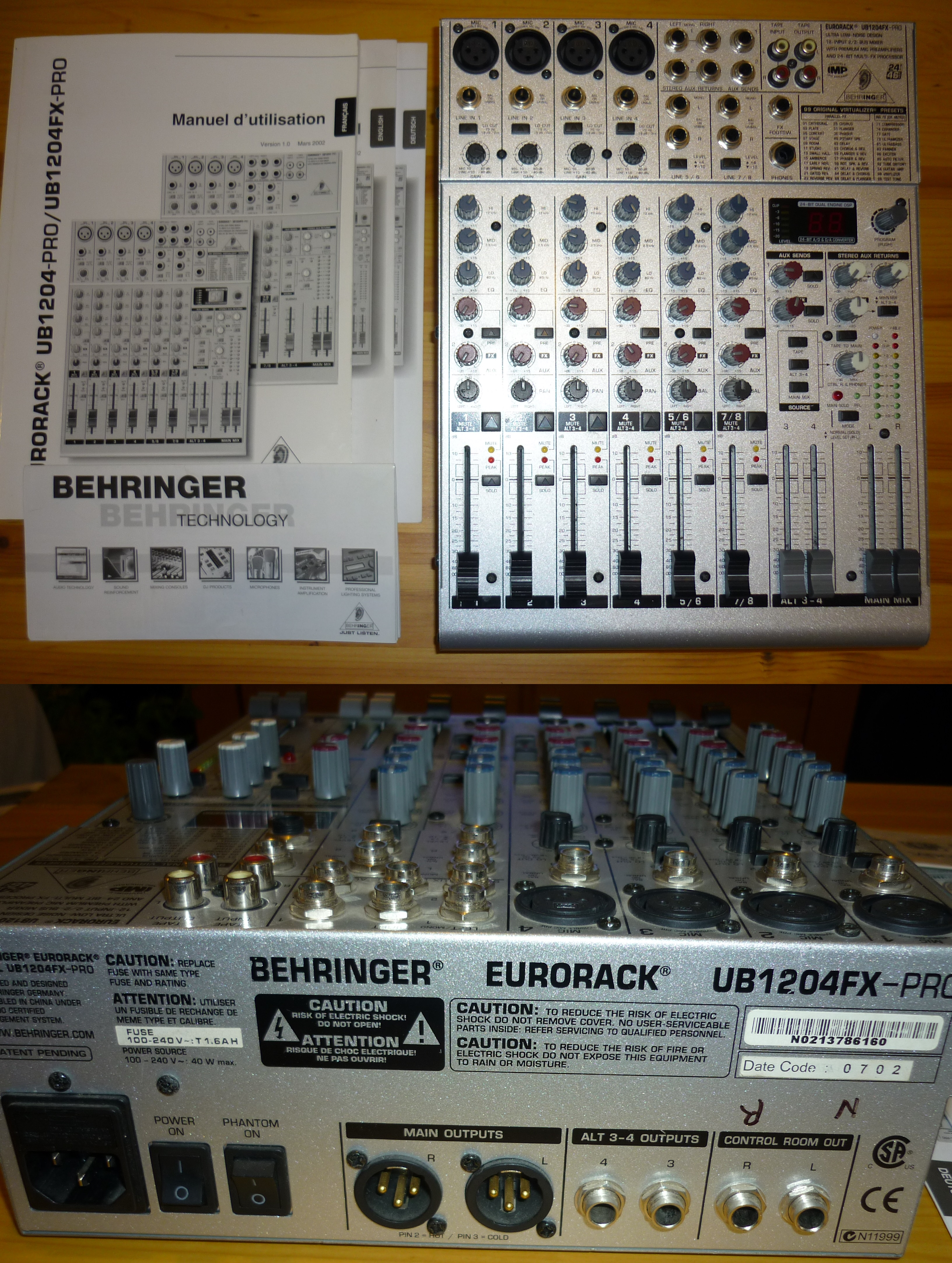 Photo Behringer Eurorack UB1204FX-Pro : Behringer UB1204FX-Pro (#662496 ...