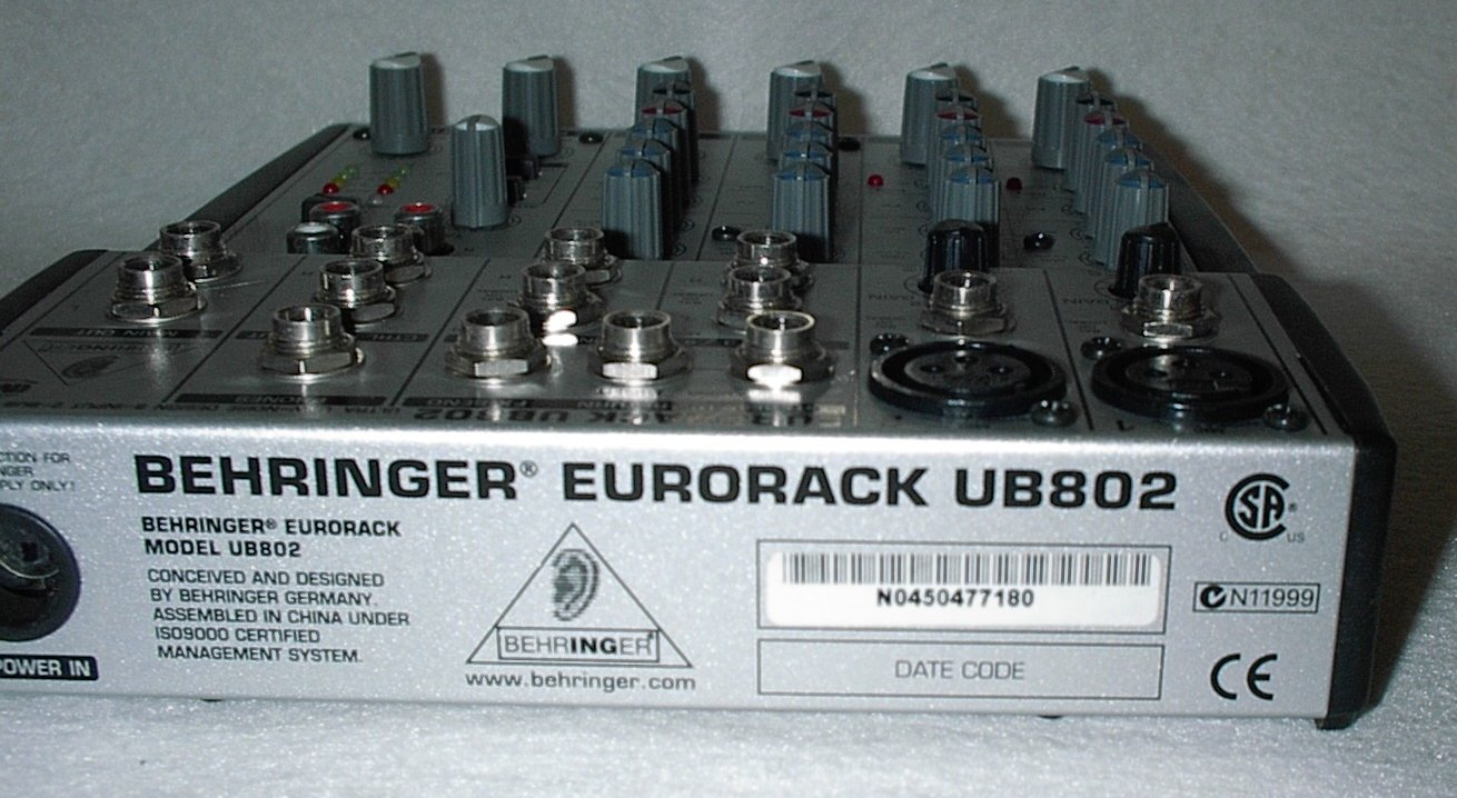 Eurorack ub802 как подключить к компьютеру