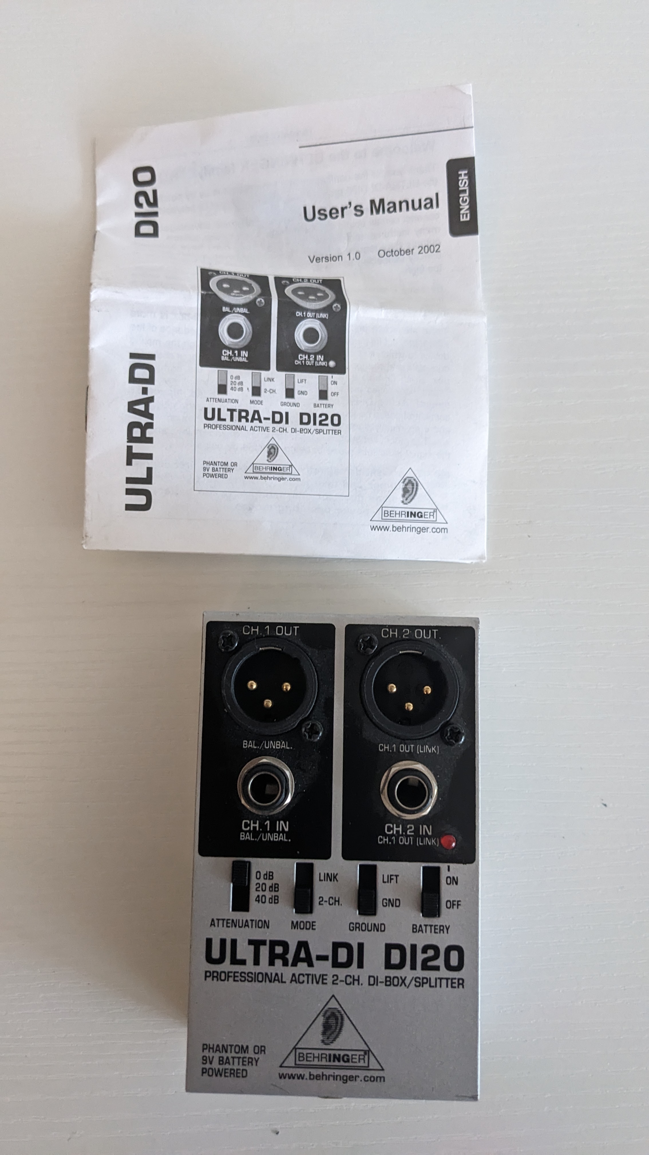 Ultra-DI DI20 - Behringer Ultra-DI DI20 - Audiofanzine