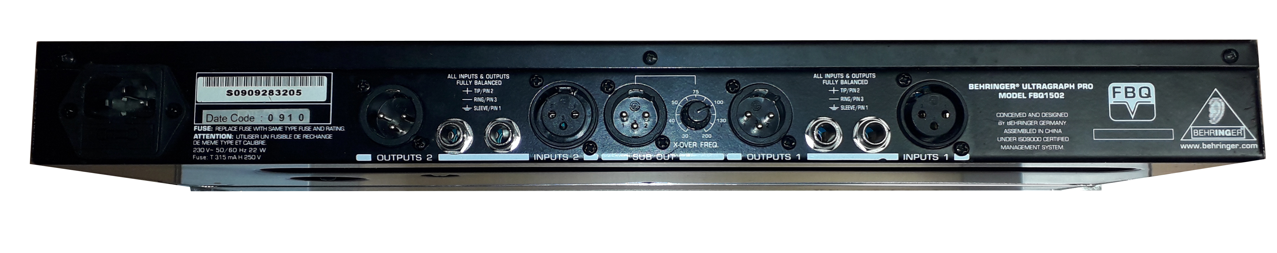 Ultragraph Pro FBQ1502 - Behringer Ultragraph Pro FBQ1502 - Audiofanzine