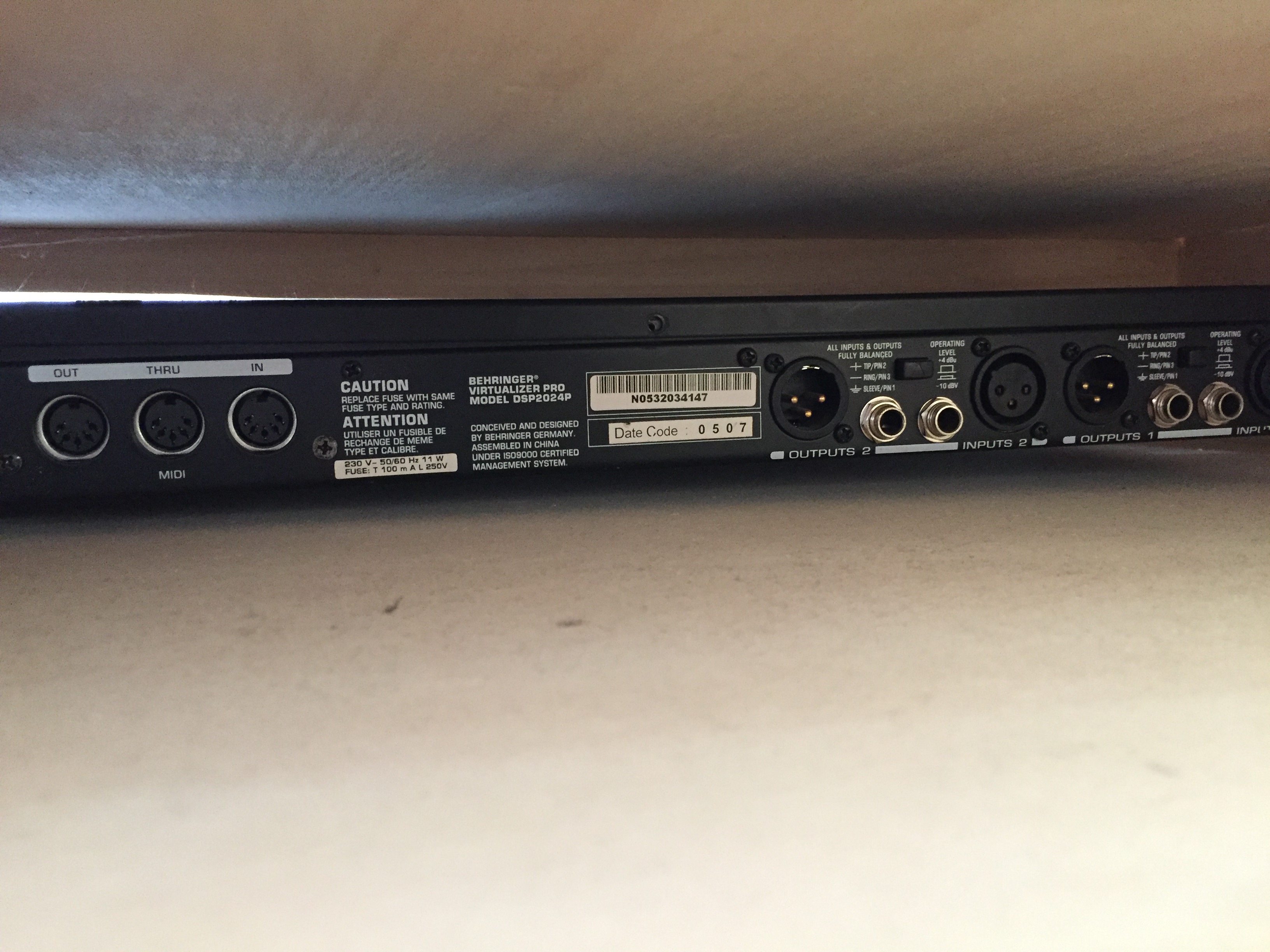 Behringer Virtualizer Pro DSP2024P Audiofanzine