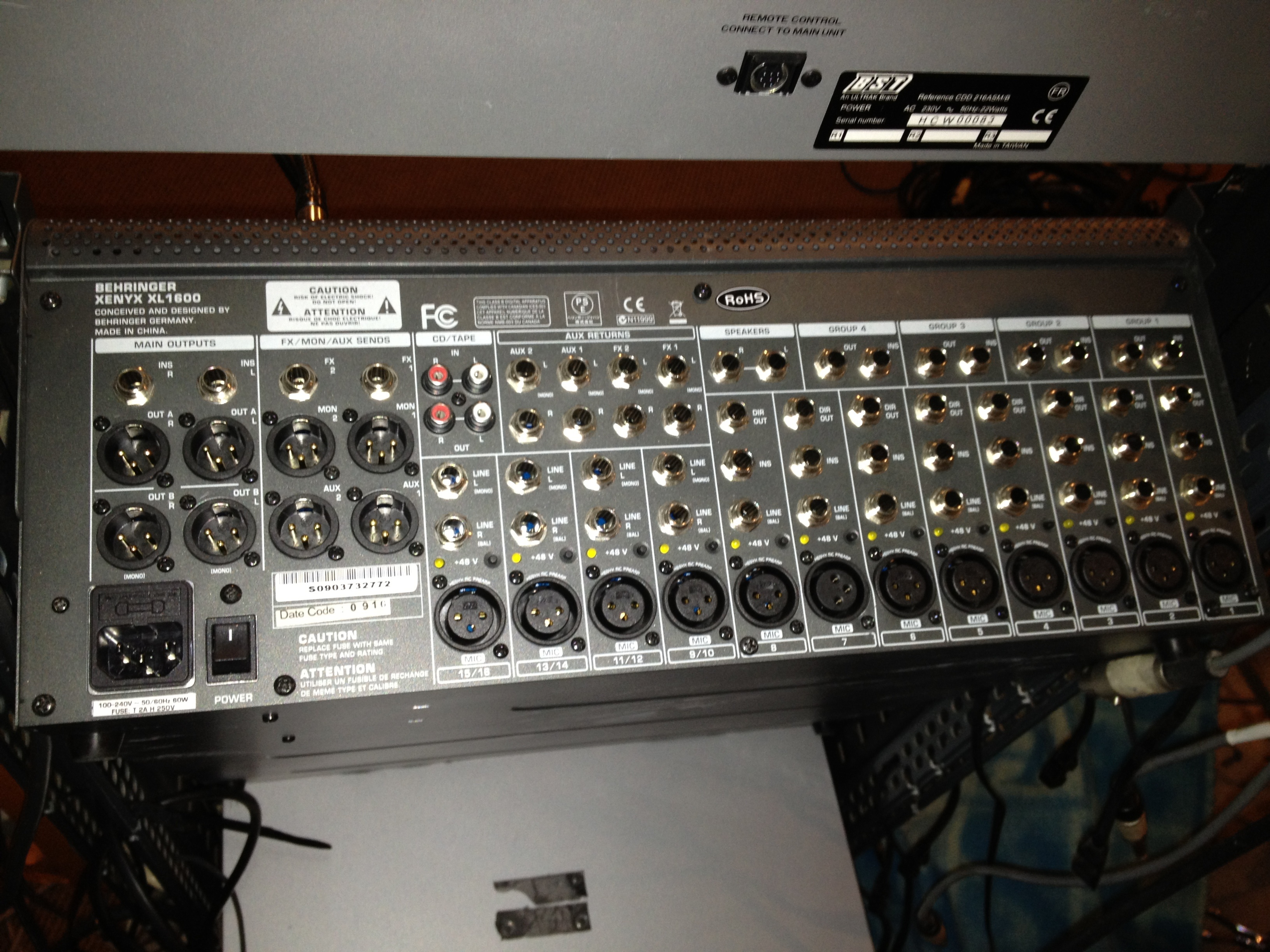 Photo Behringer Xenyx XL1600 Behringer Xenyx XL1600 (53495) (914524