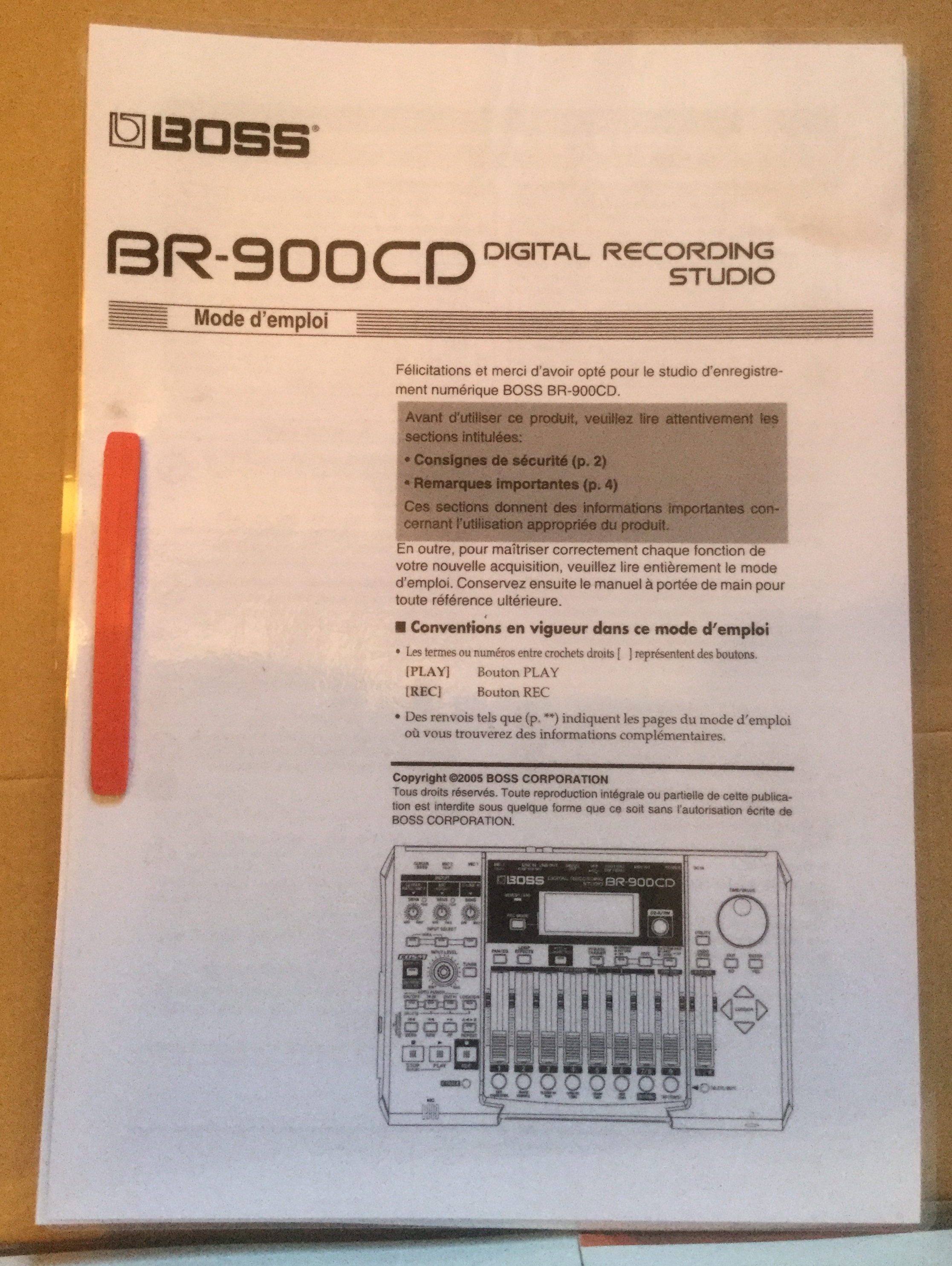 BR-900CD Digital Recording Studio Boss - Audiofanzine