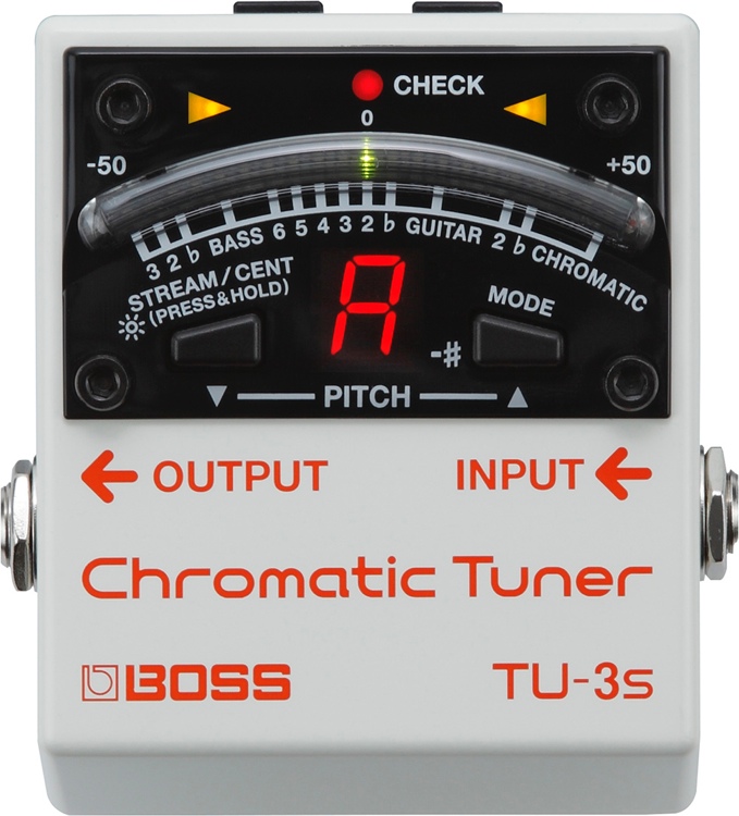boss tu 15 chromatic tuner with accu pitch