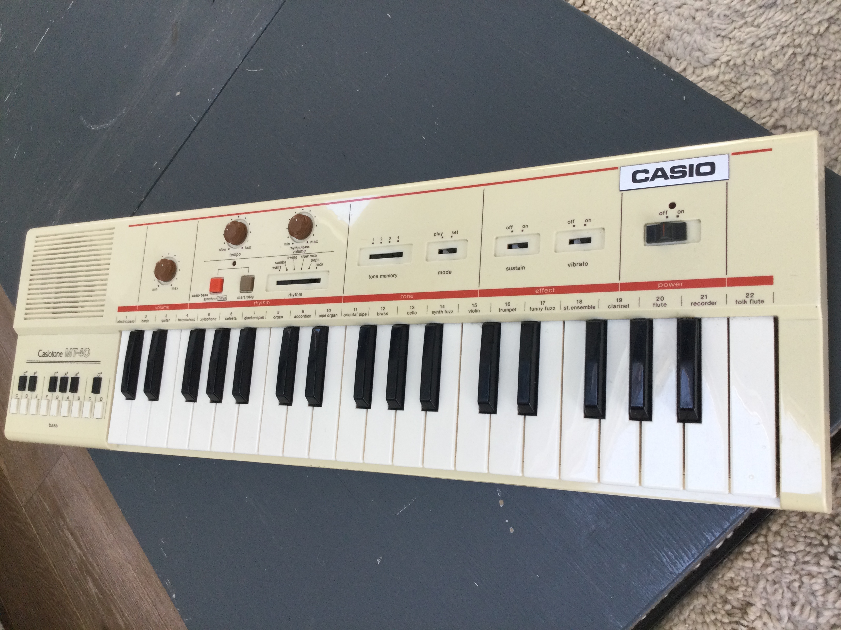 CASIO MT-40 / カシオトーン / CASIOTONE / ビンテージ - 鍵盤楽器