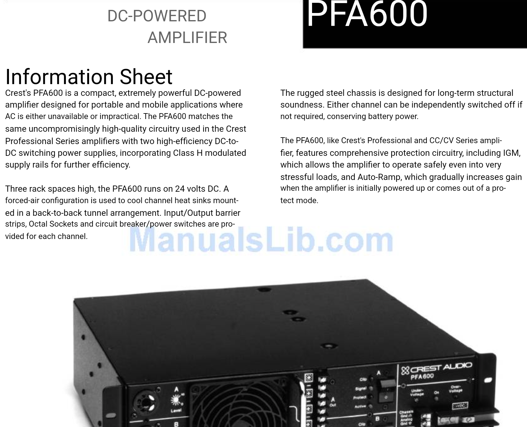 Pro 4801 - Crest Audio Pro 4801 - Audiofanzine