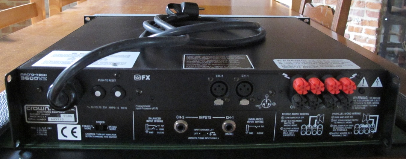 Crown MA 3600VZ image (432715) Audiofanzine