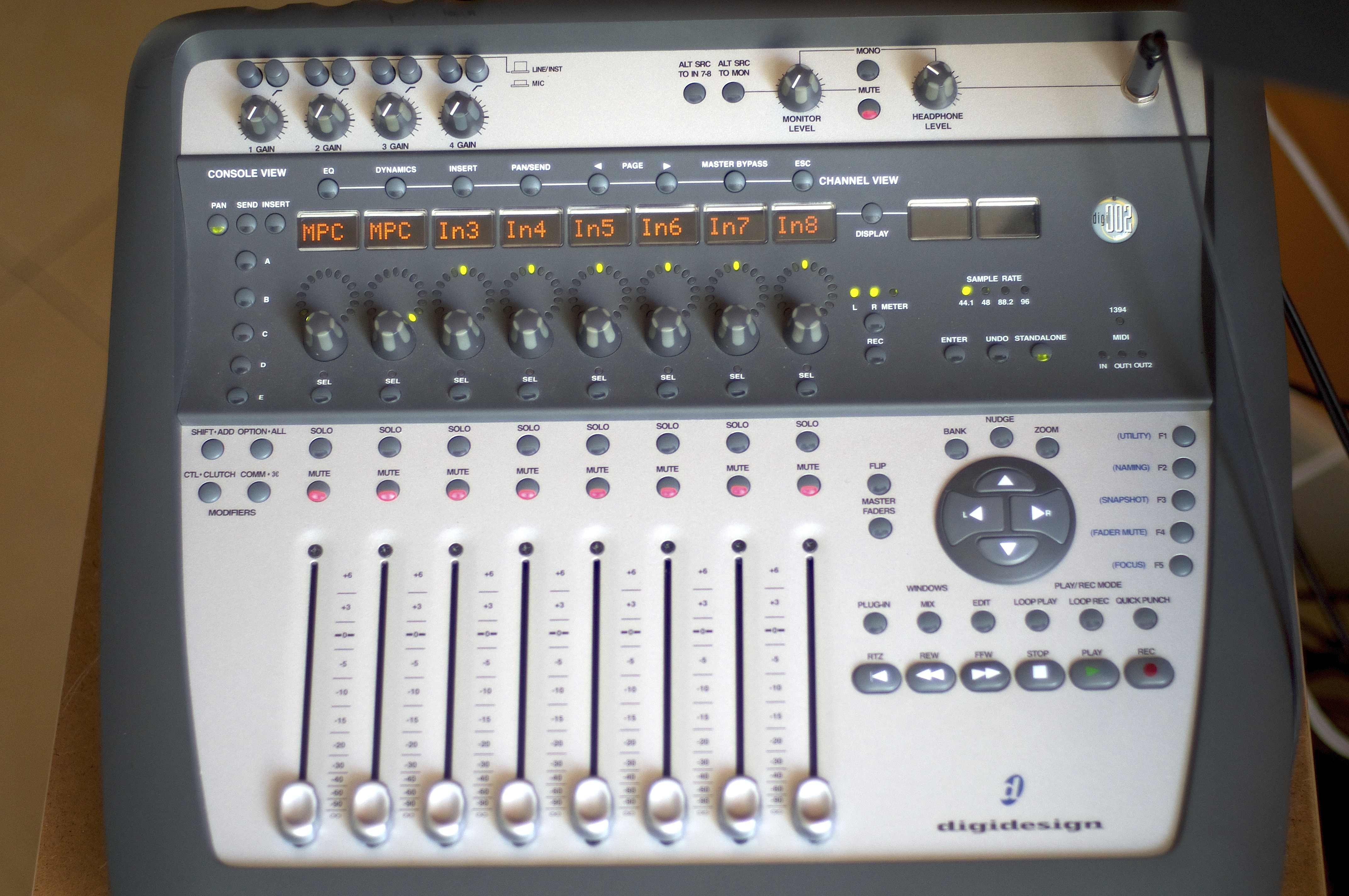 RECALIBRATE DIGIDESIGN DCOMMAND 8