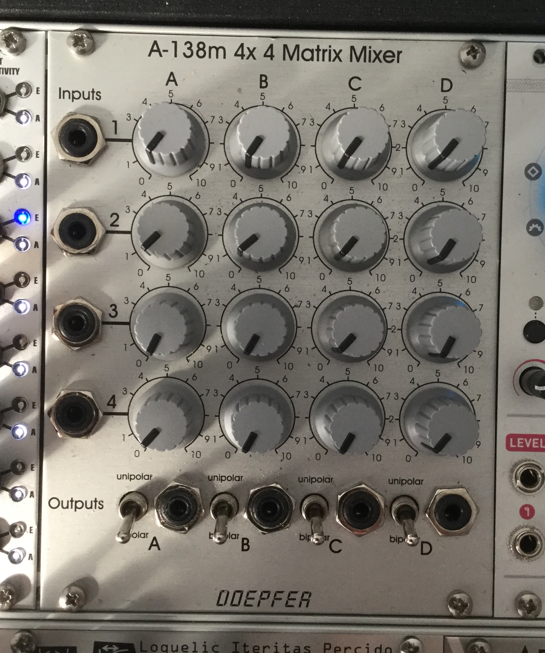 A138M MATRIX MIXER Doepfer A138m Matrix Mixer Audiofanzine