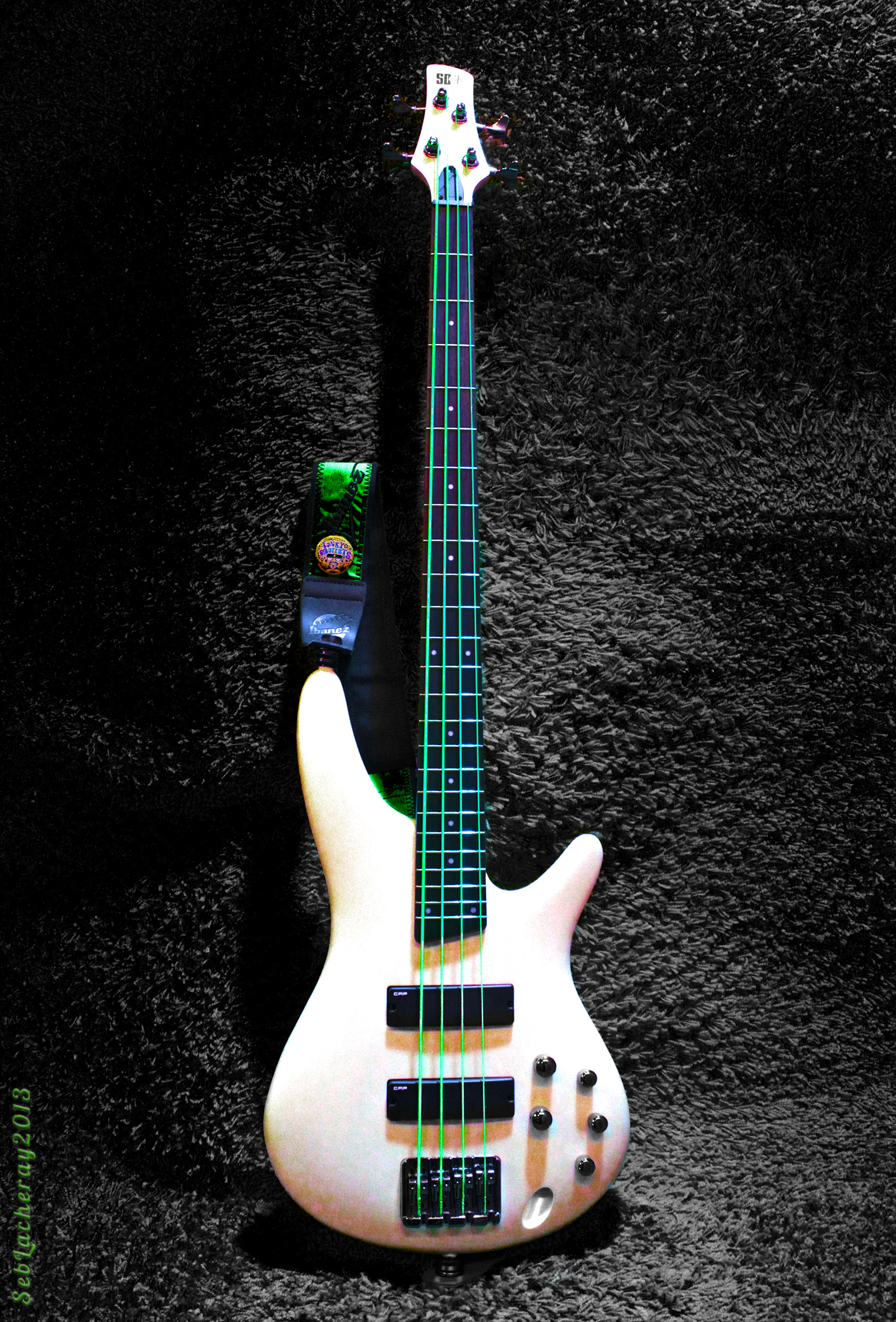 DR String NGB-40 Neon Green Jeu de cordes pour guitare basse