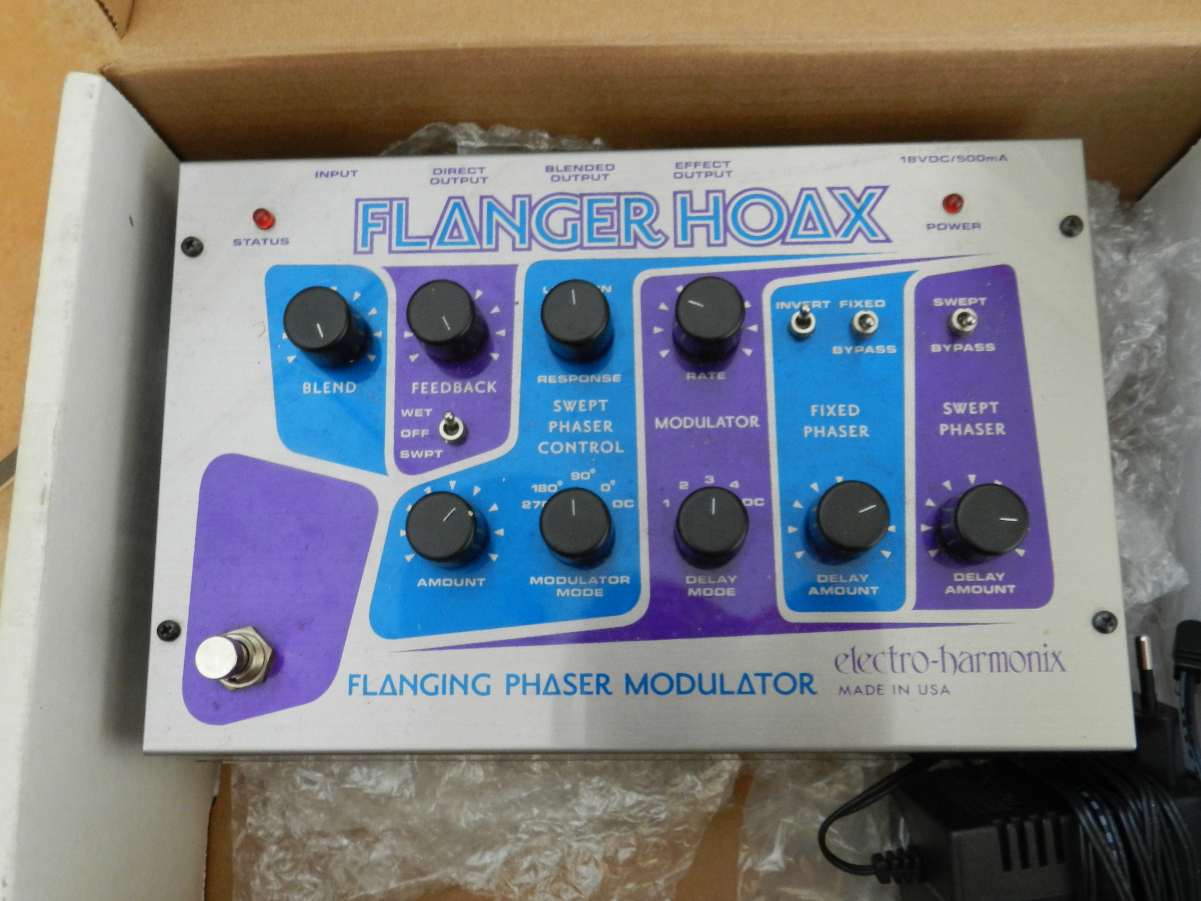 FLANGER HOAX ElectroHarmonix Flanger Hoax Audiofanzine