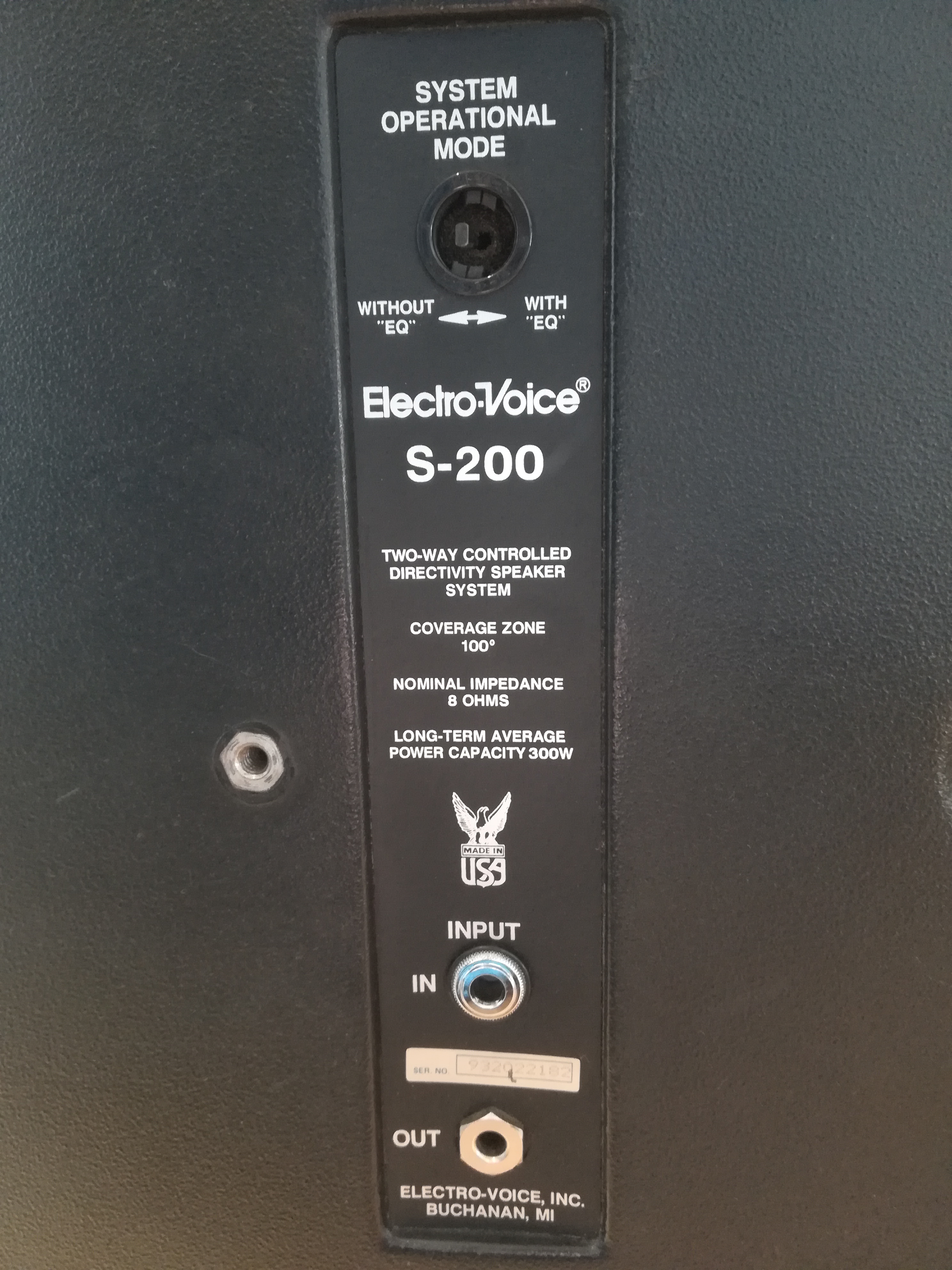 S 200 - Electro-Voice S 200 - Audiofanzine