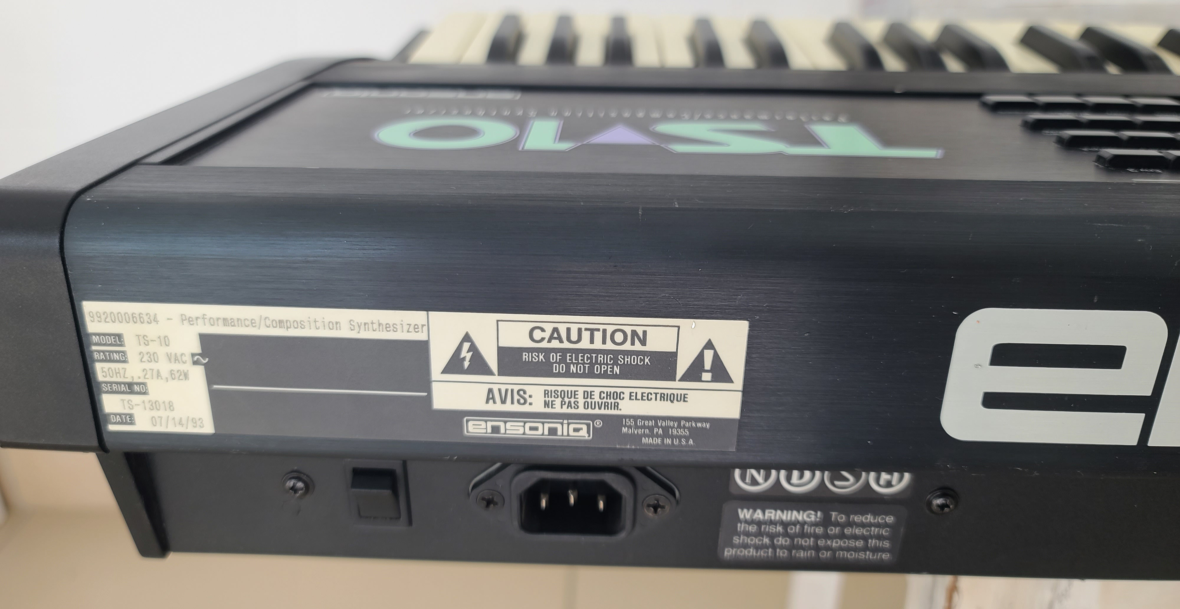 TS10 - Ensoniq TS10 - Audiofanzine TS10 - Ensoniq TS10 - Audiofanzine