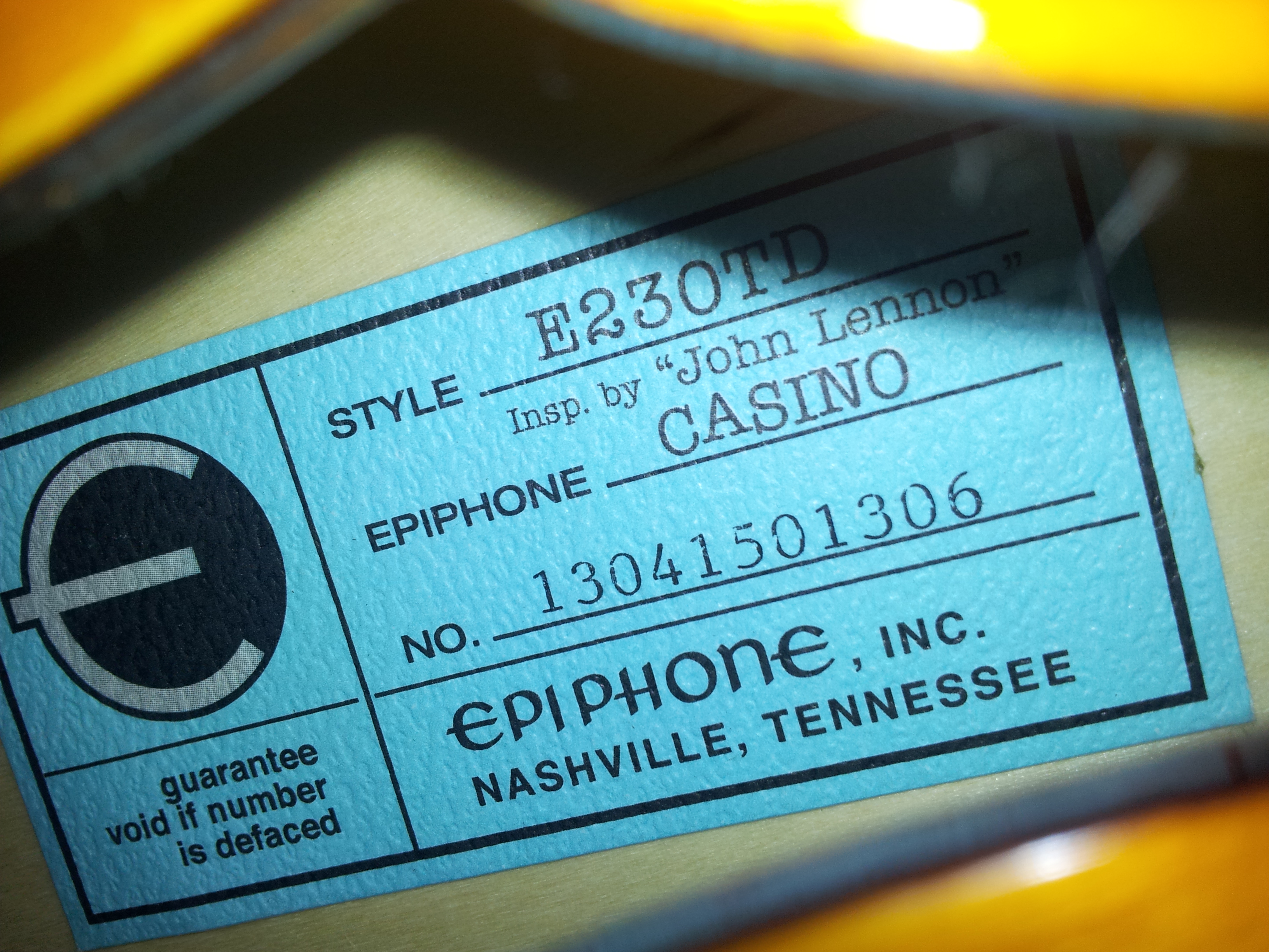 Epiphone inspired by john lennon