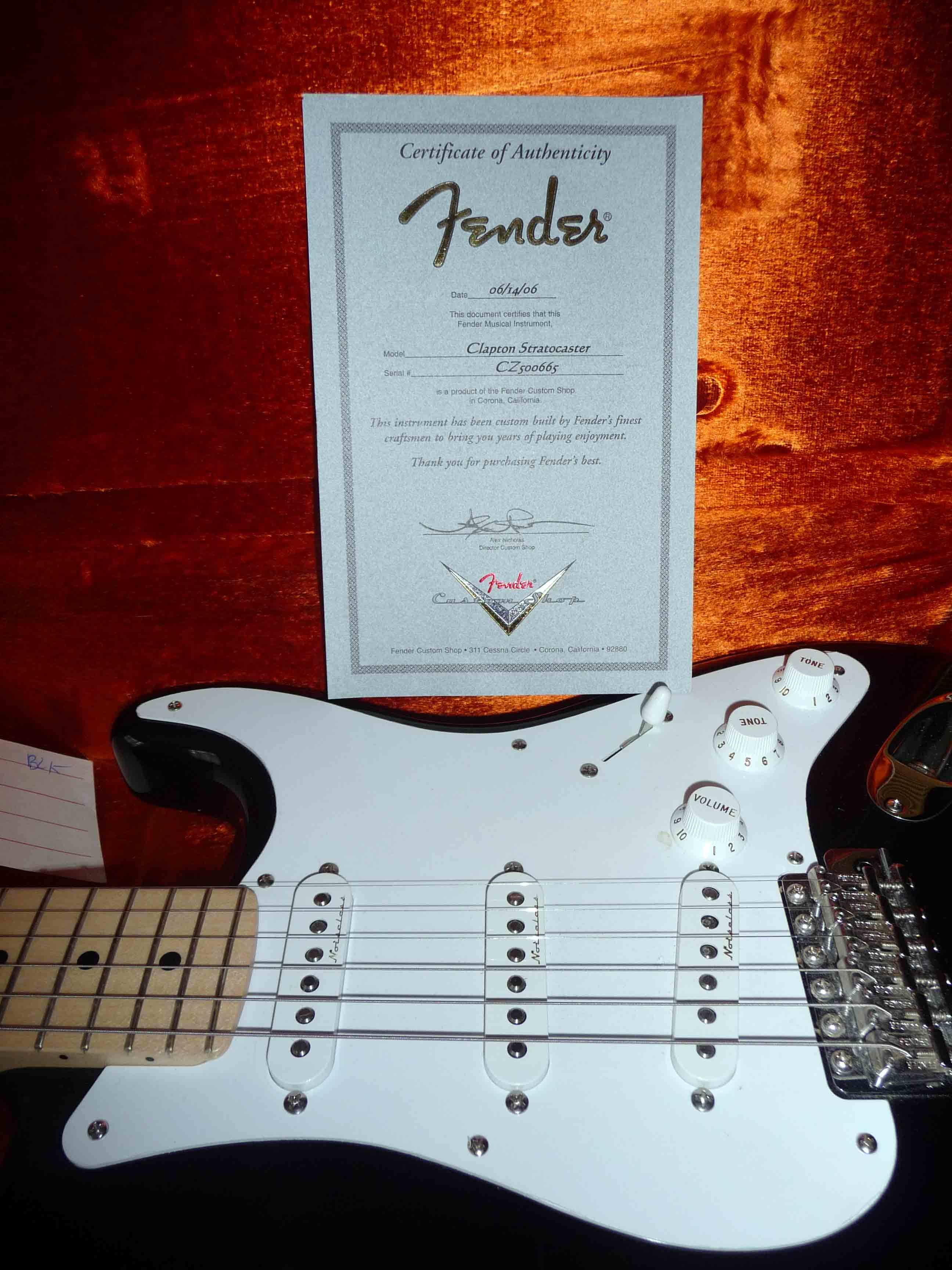 Photo Fender Eric Clapton Signature Stratocaster Fender Stratocaster