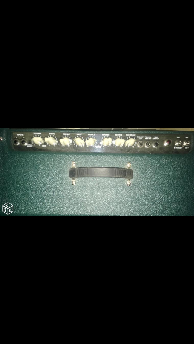 Photo Fender Hot Rod Deluxe Emerald Green & Eminence Patriot Cannabis