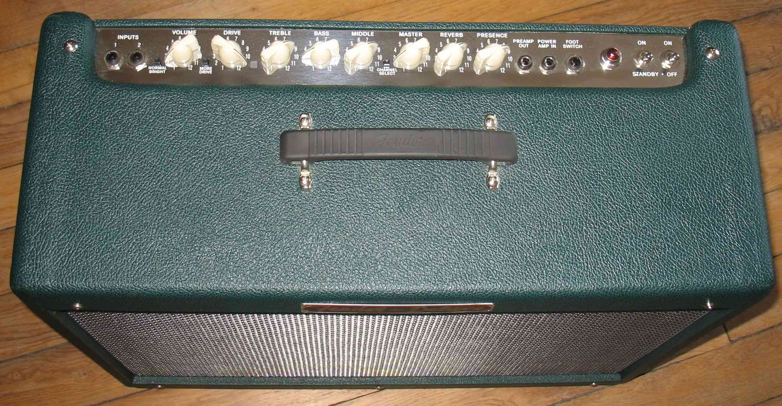 Fender Hot Rod Deluxe Emerald Green & Eminence Patriot Cannabis Rex