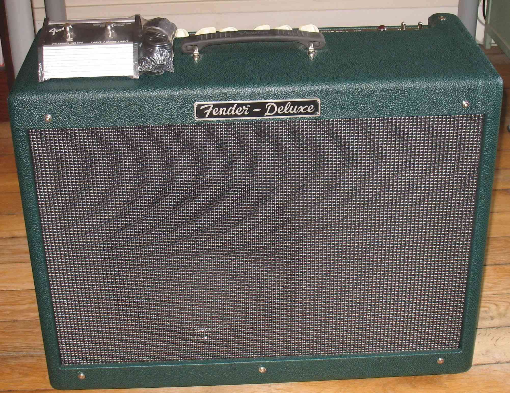 Fender Hot Rod Deluxe Emerald Green & Eminence Patriot Cannabis Rex