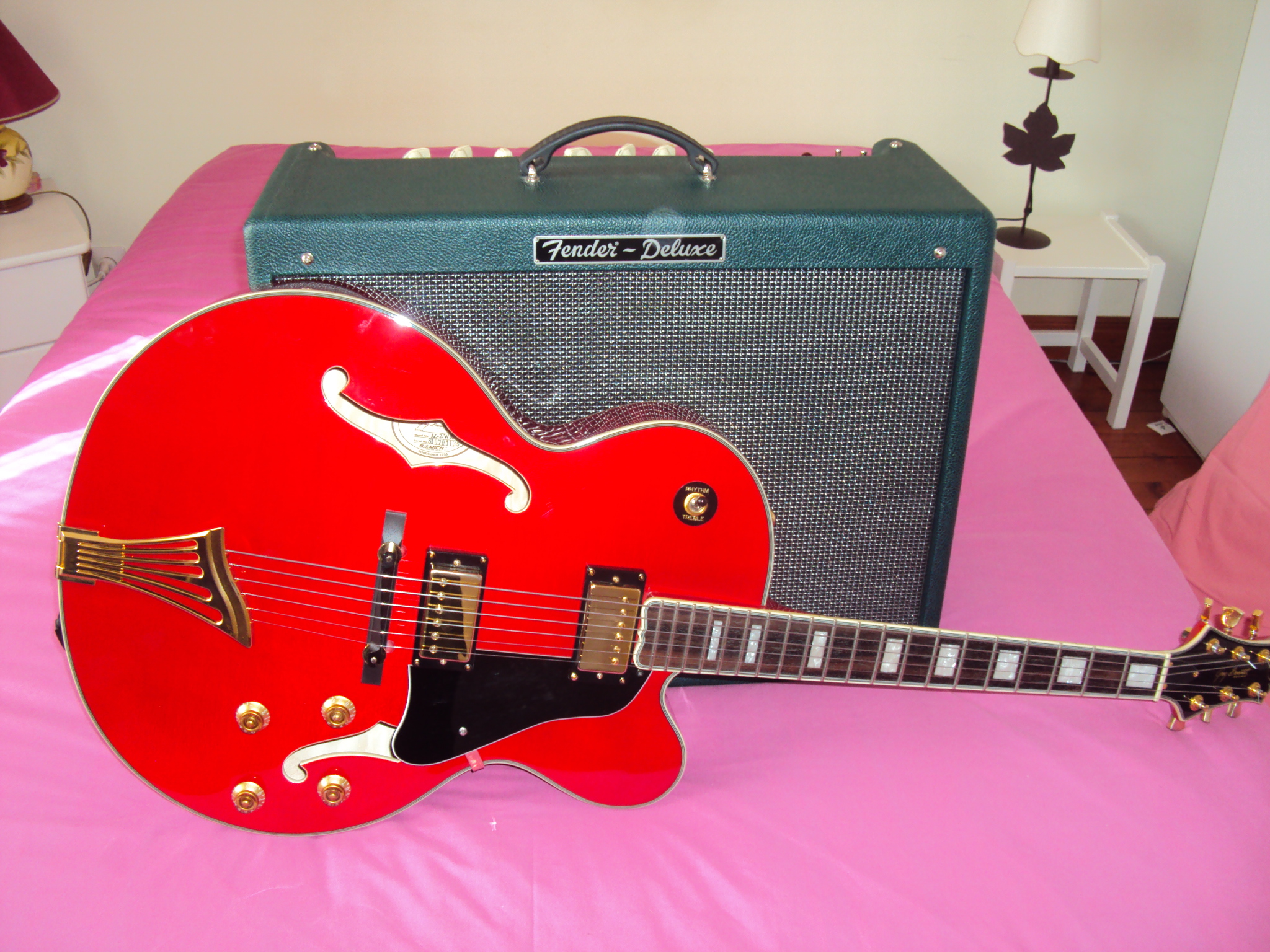 Fender Hot Rod Deluxe Emerald Green & Eminence Patriot Cannabis Rex