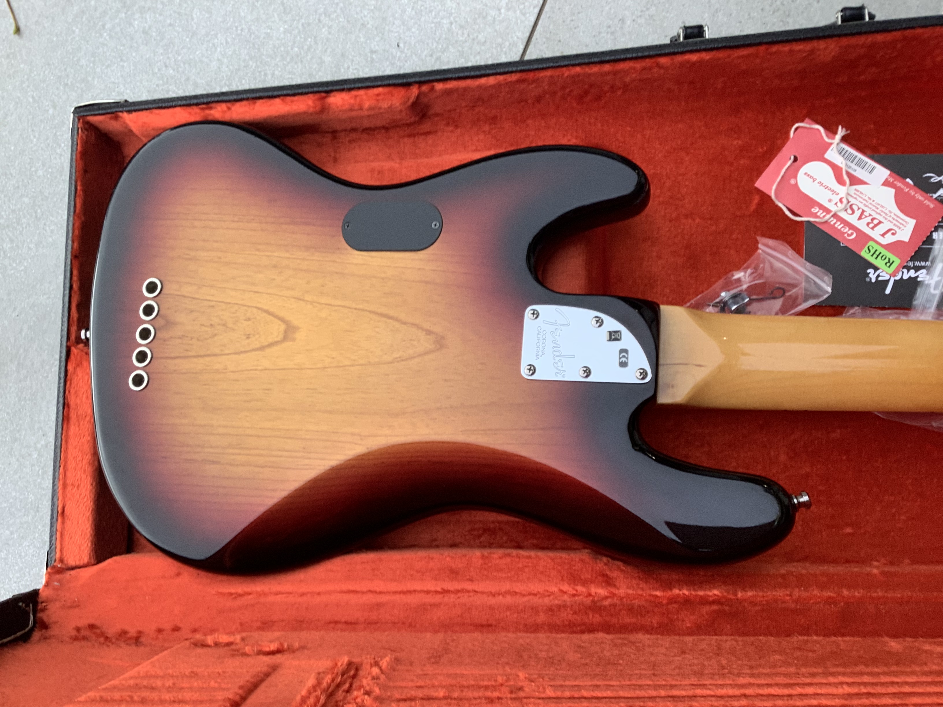 Miniature Guitare Basse Marcus Miller Jazz Bass échelle 1:4 - Modèle Collection Avec étui Rigide