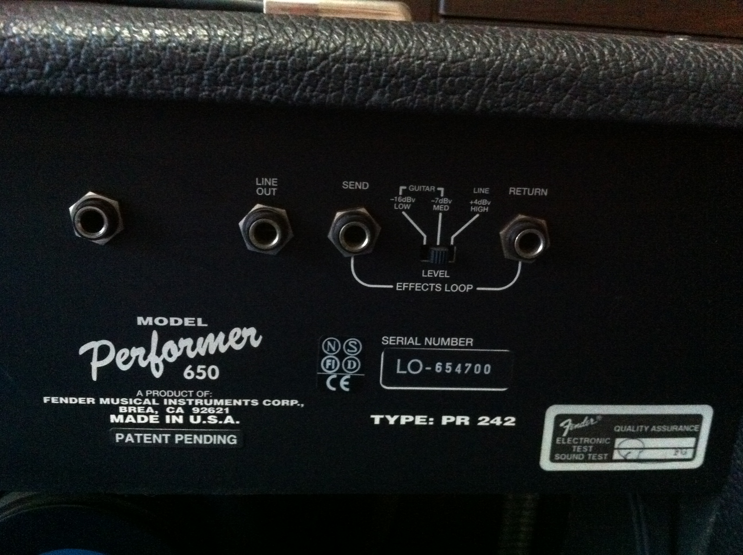 Fender Performer 650 image (336945) Audiofanzine