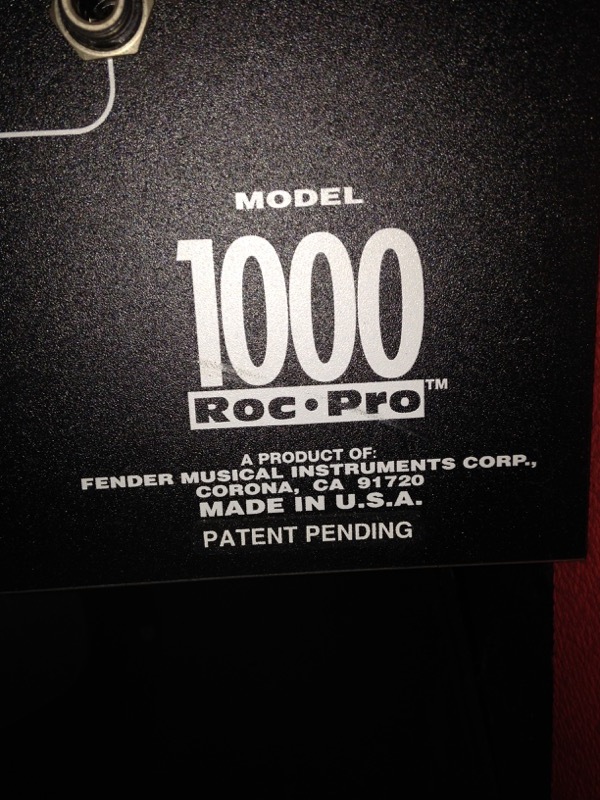 ROC PRO 1000 Fender Roc Pro 1000 Audiofanzine