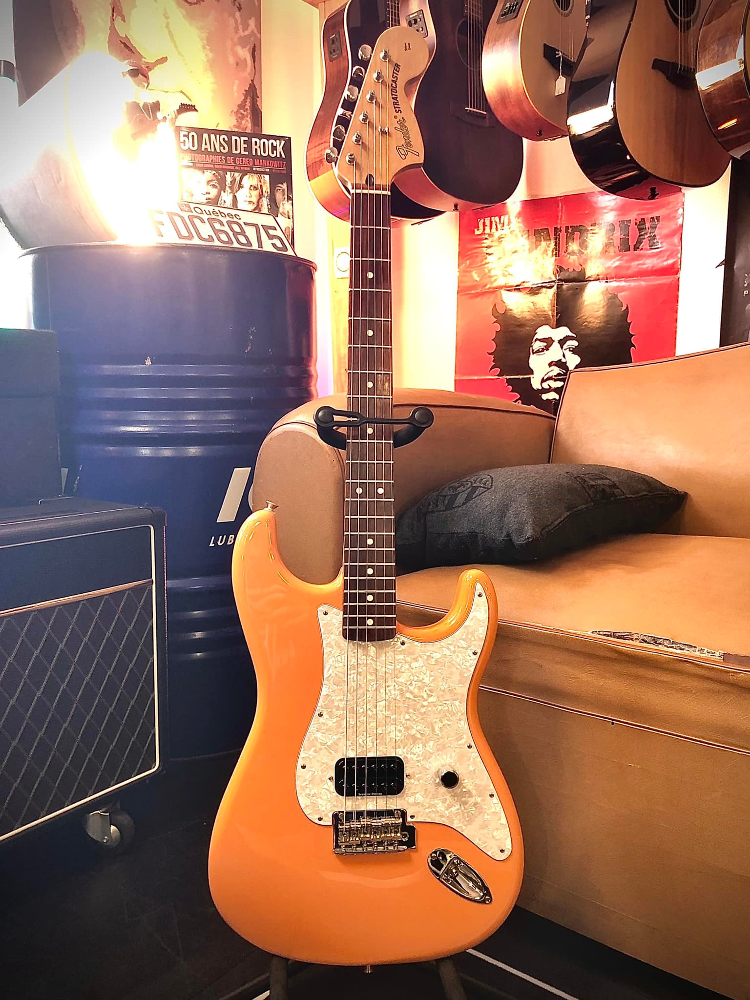 Fender stratocaster Tom Delonge partcaster Capri Orange (Picardie