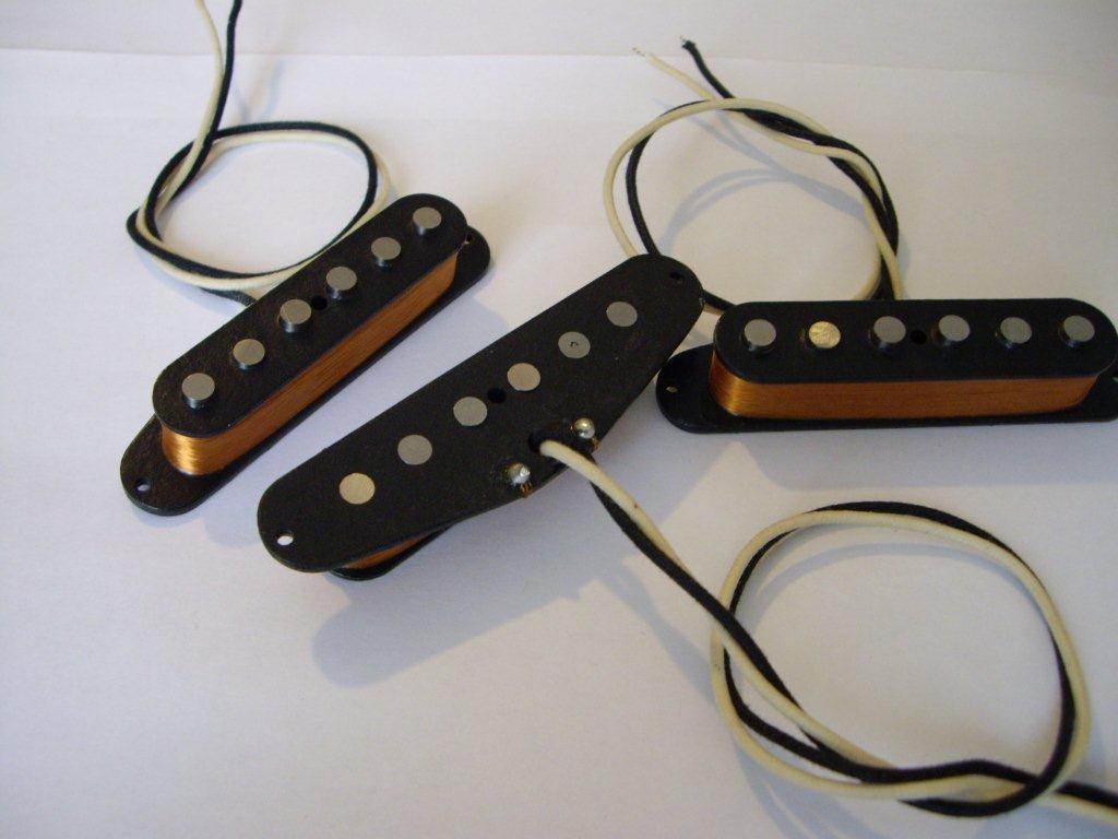 Single Coil Pickup Wilkinson Vintage 60'S Staggered Alnico 5 S Set For Strat Style Electric Guitar Black Single Coil Pickups