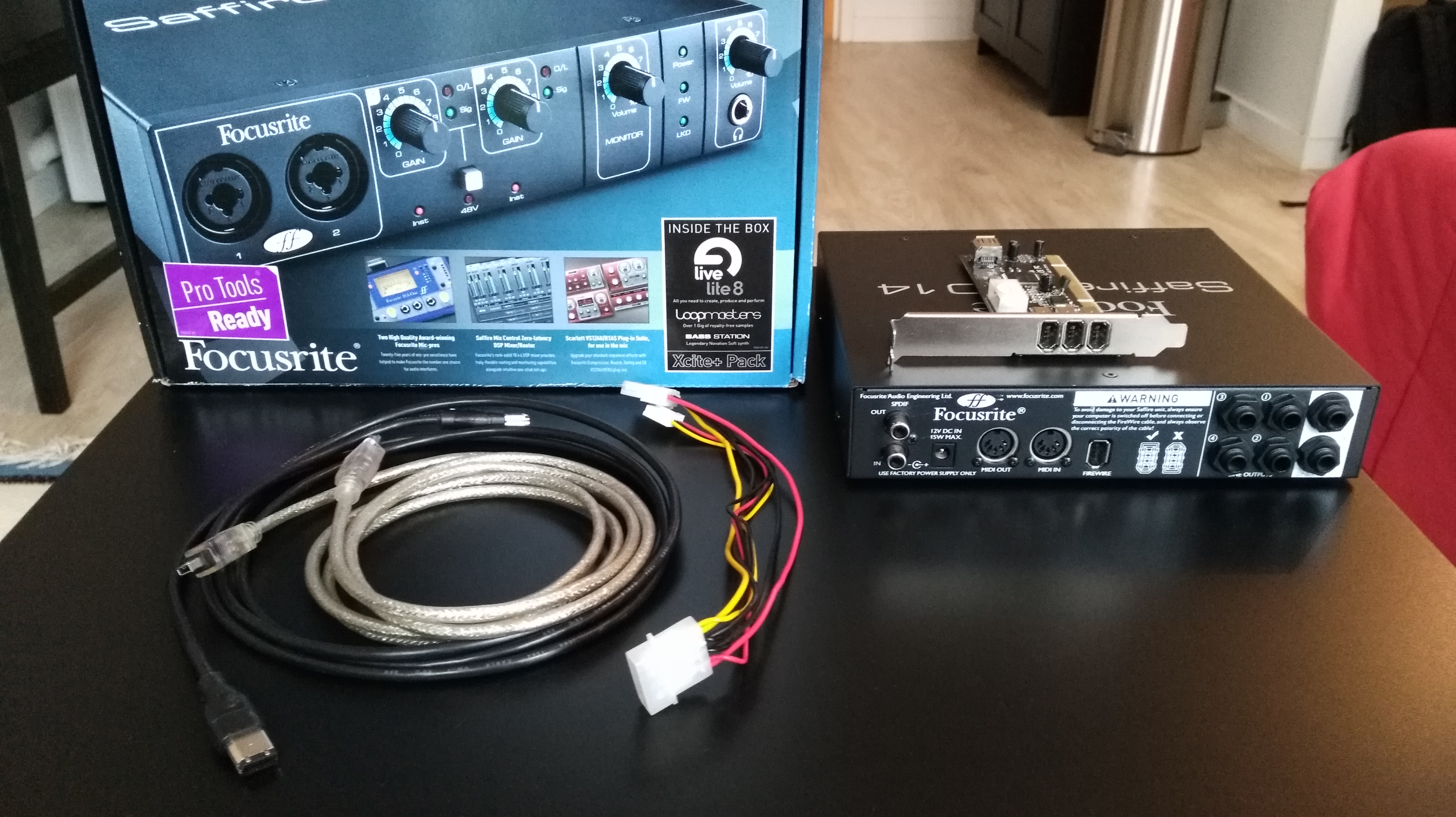 Как подключить focusrite saffire pro 14 через usb