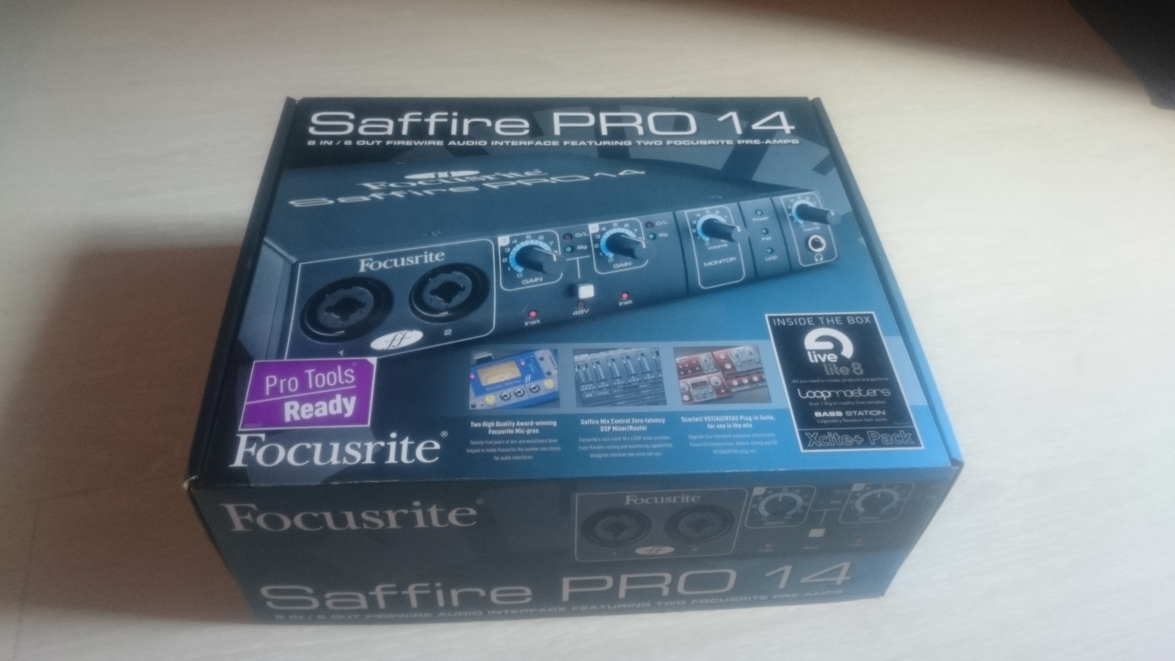 Как подключить focusrite saffire pro 14 через usb