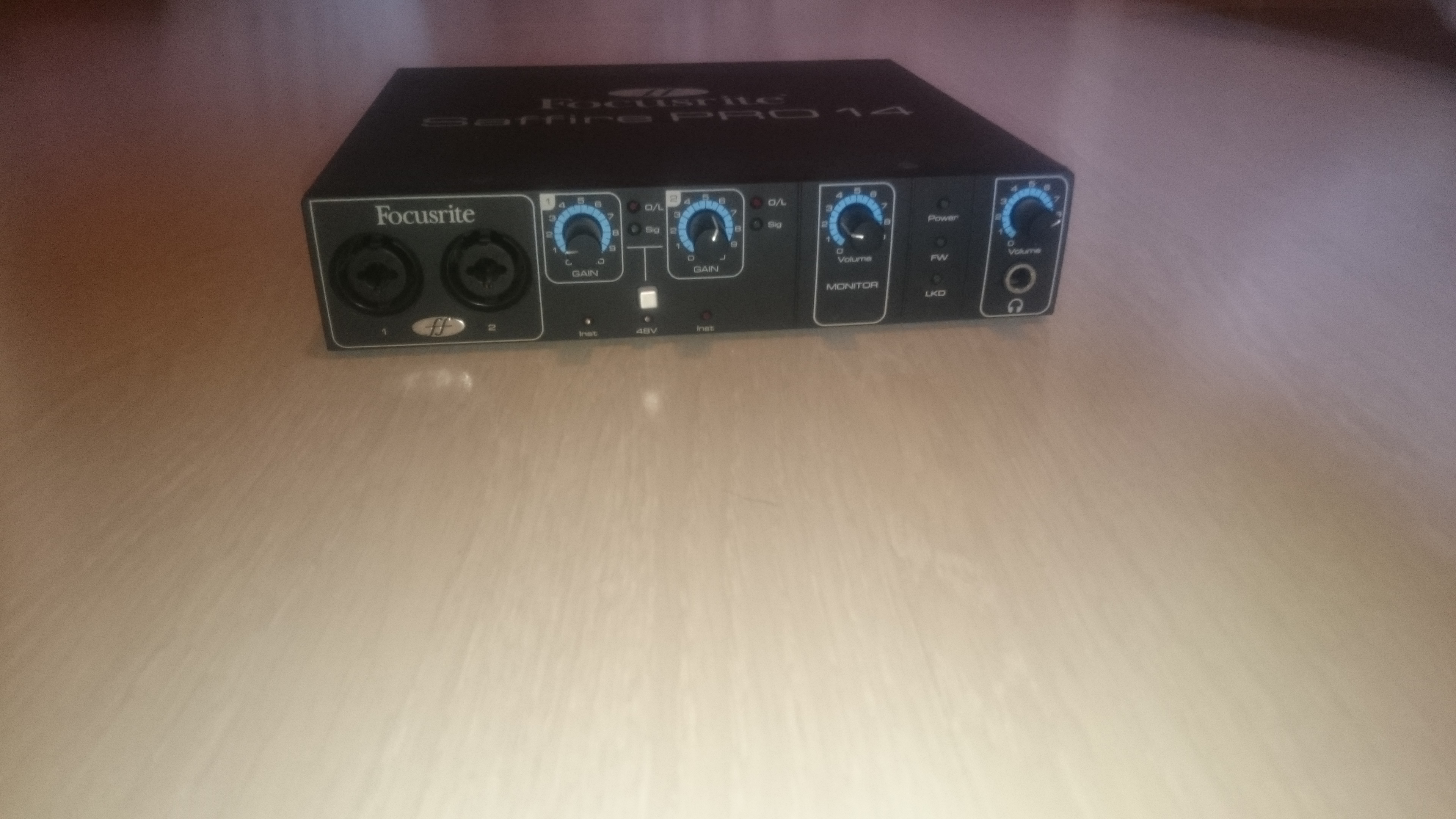 Как подключить focusrite saffire pro 14 через usb