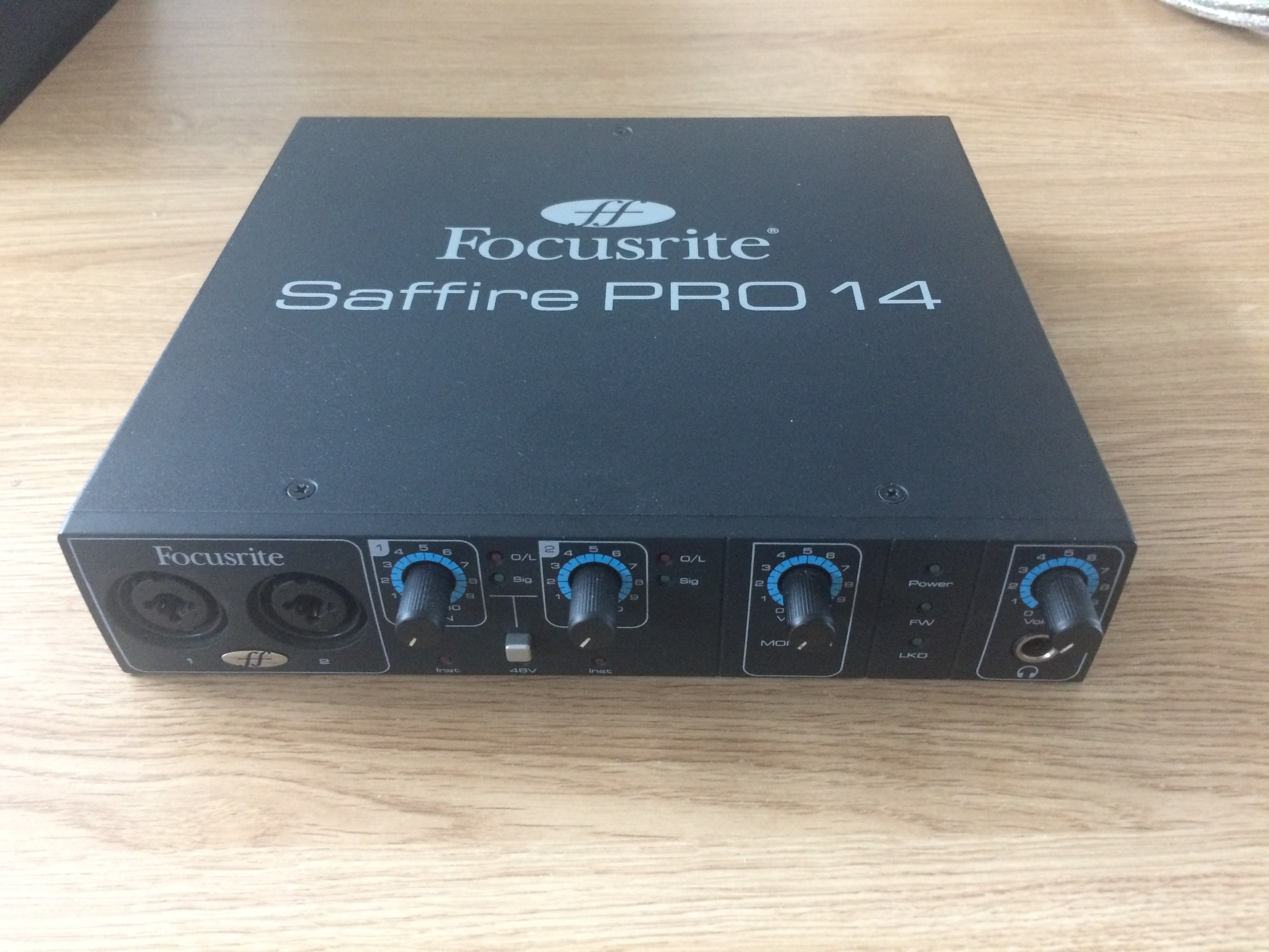 Как подключить focusrite saffire pro 14 через usb